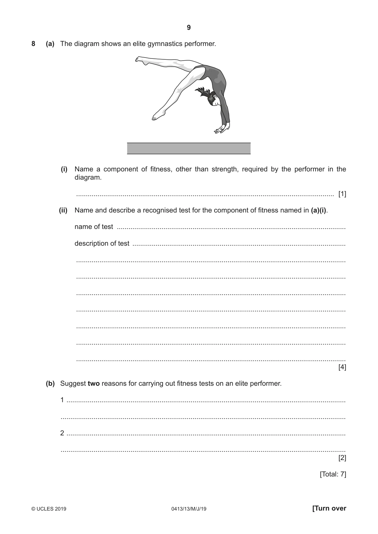 Cambridge IGCSE Physical Education 0413 2019 May/June Paper 1 · Variant 3 question paper, page 9 of 20