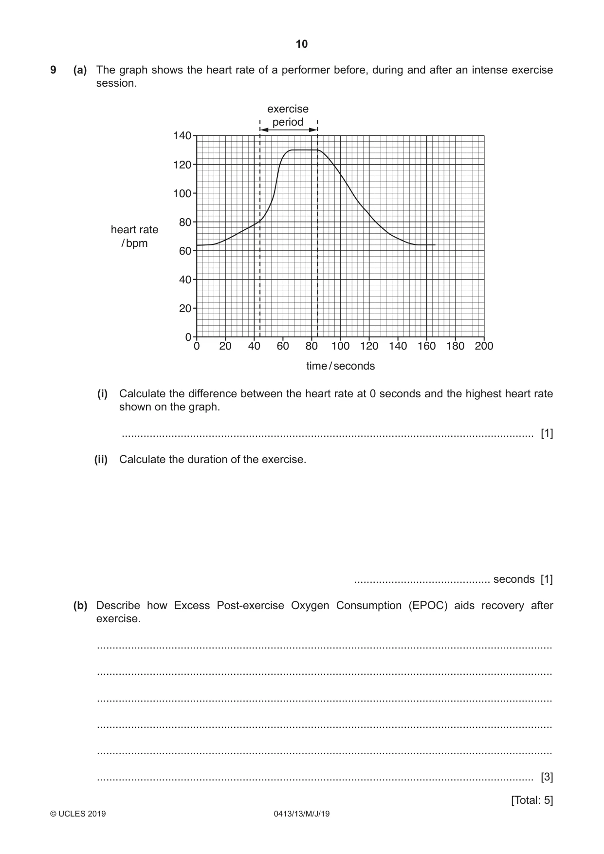 Cambridge IGCSE Physical Education 0413 2019 May/June Paper 1 · Variant 3 question paper, page 10 of 20