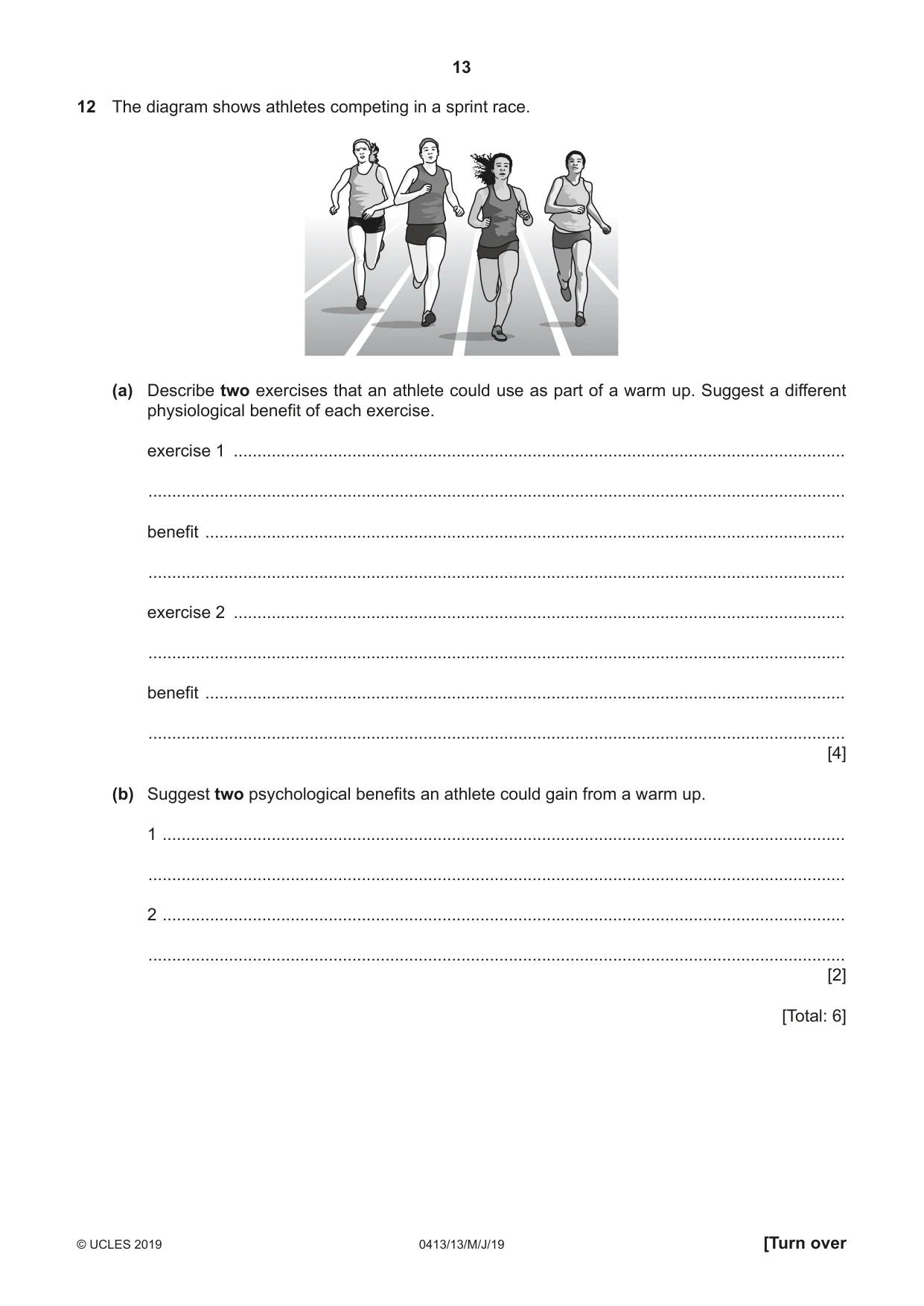 Cambridge IGCSE Physical Education 0413 2019 May/June Paper 1 · Variant 3 question paper, page 13 of 20