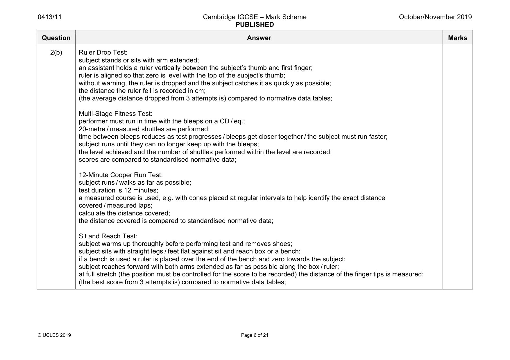 Mark scheme, page 6 of 21