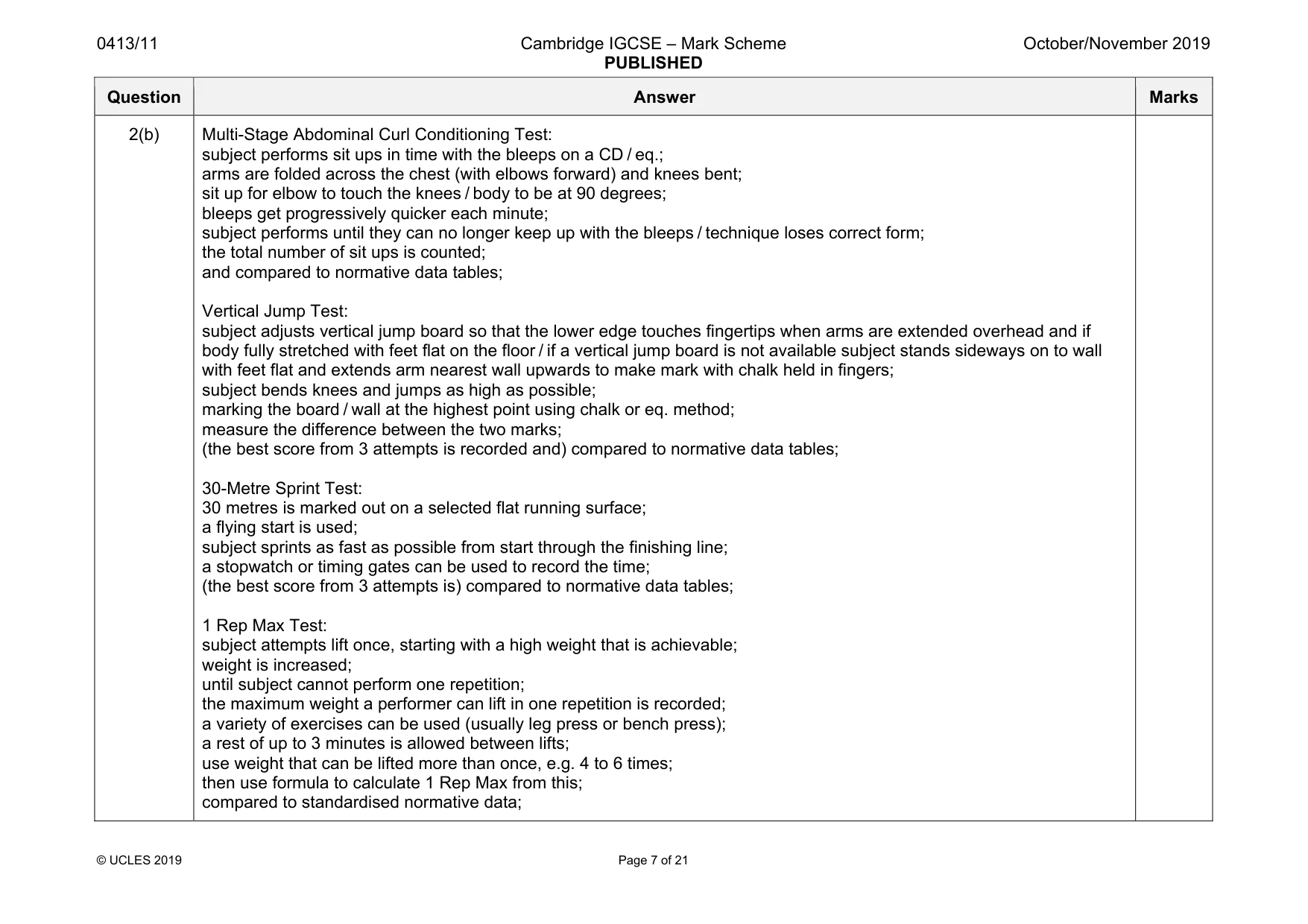 Mark scheme, page 7 of 21