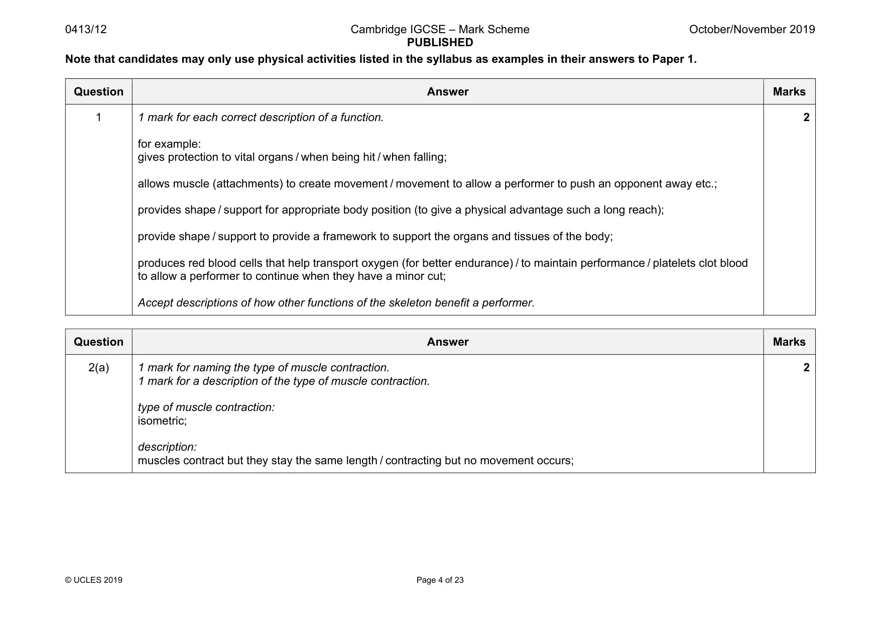 Mark scheme, page 4 of 23