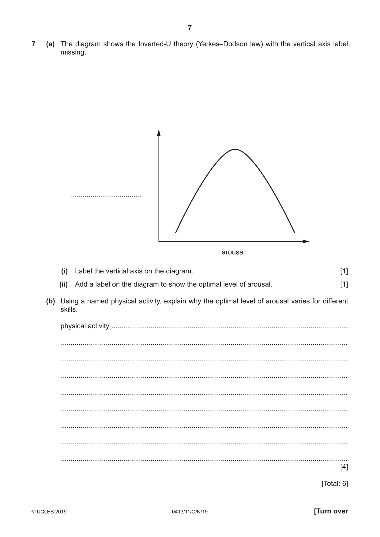 Cambridge IGCSE Physical Education 0413 2019 Oct/Nov Paper 1 · Variant 1 question paper, page 7 of 20