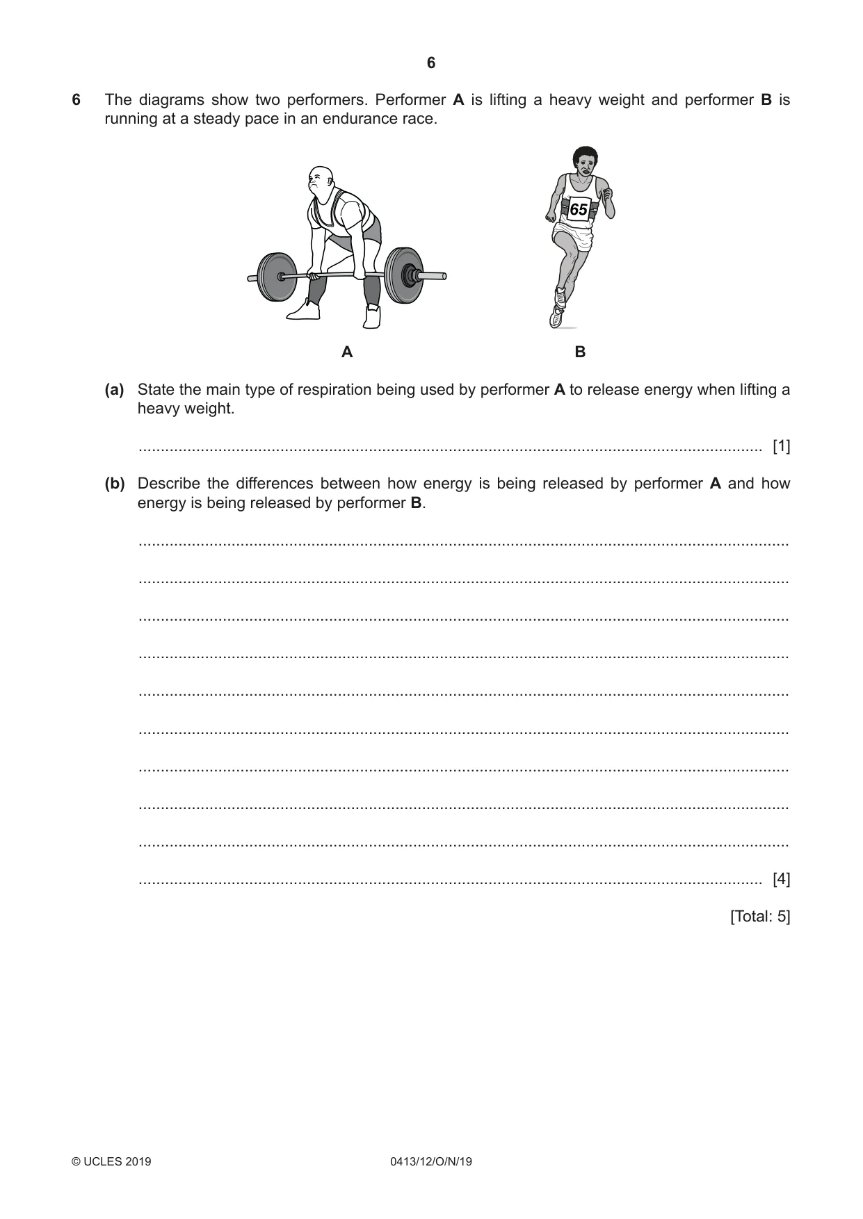 Cambridge IGCSE Physical Education 0413 2019 Oct/Nov Paper 1 · Variant 2 question paper, page 6 of 20