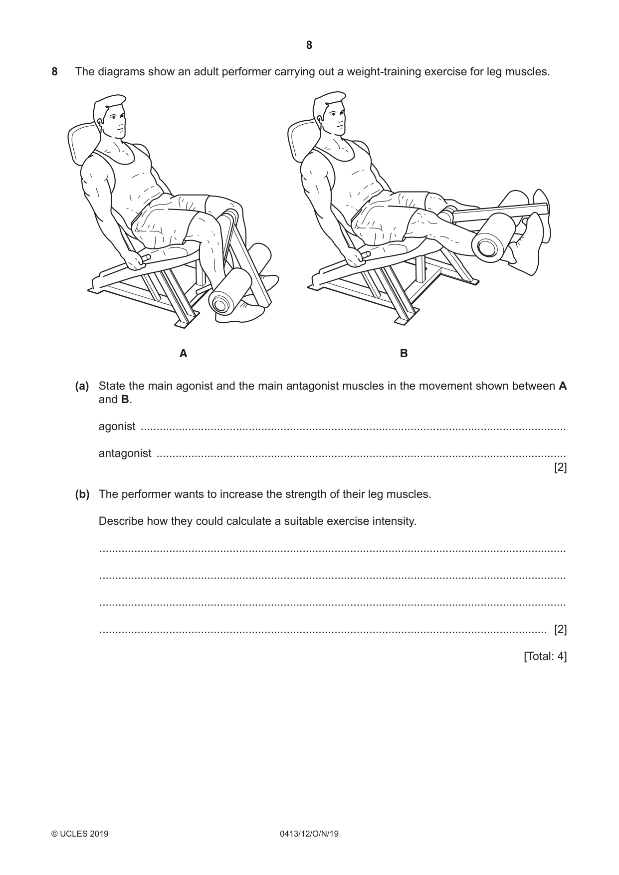 Cambridge IGCSE Physical Education 0413 2019 Oct/Nov Paper 1 · Variant 2 question paper, page 8 of 20