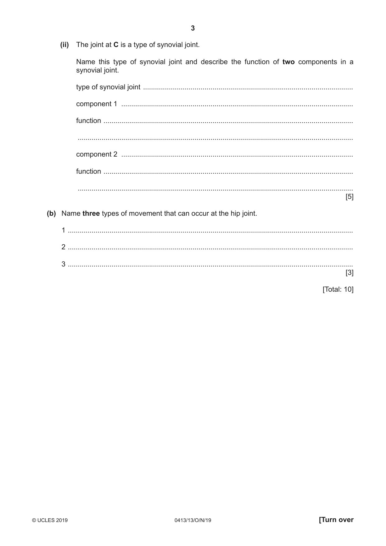 Cambridge IGCSE Physical Education 0413 2019 Oct/Nov Paper 1 · Variant 3 question paper, page 3 of 20