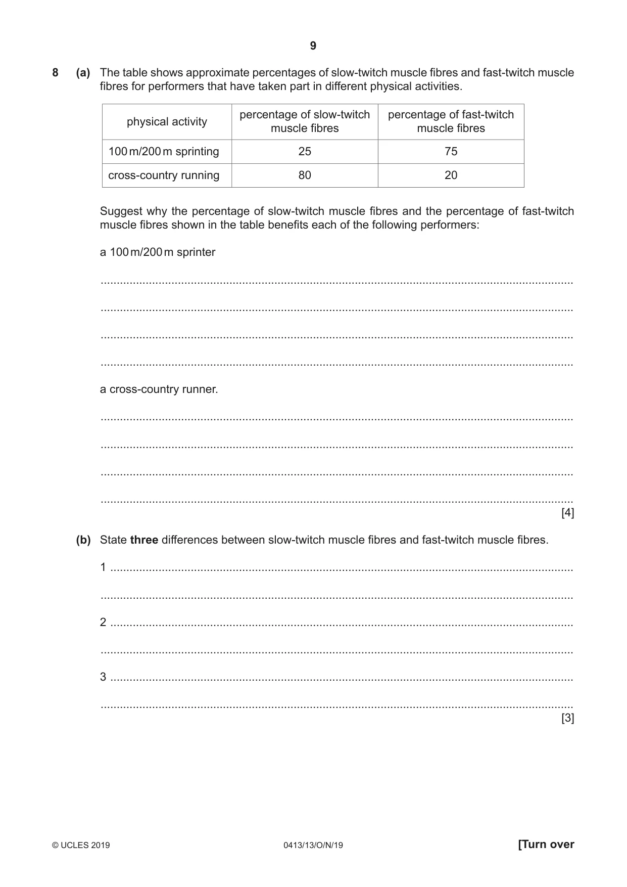 Cambridge IGCSE Physical Education 0413 2019 Oct/Nov Paper 1 · Variant 3 question paper, page 9 of 20