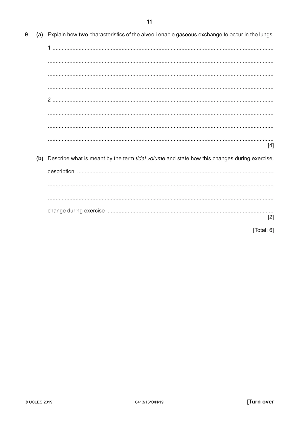 Cambridge IGCSE Physical Education 0413 2019 Oct/Nov Paper 1 · Variant 3 question paper, page 11 of 20