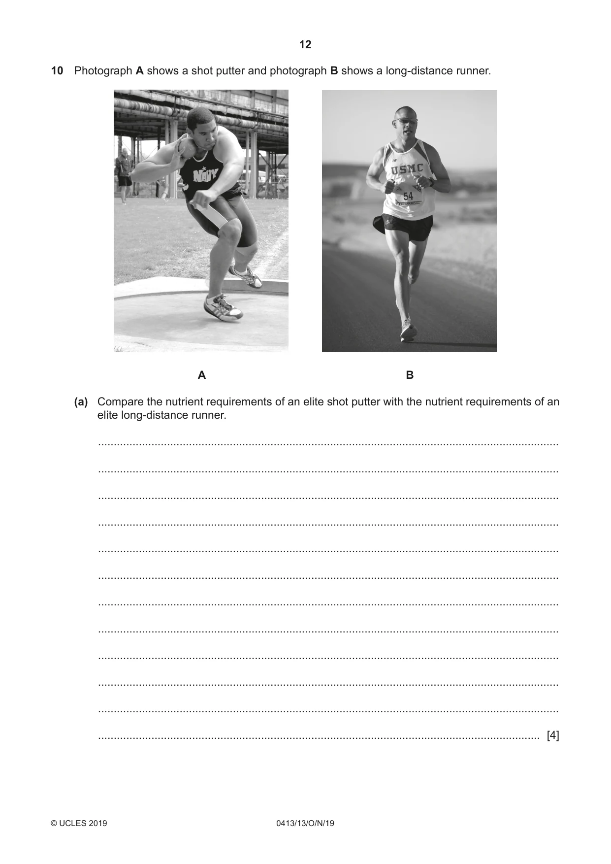 Cambridge IGCSE Physical Education 0413 2019 Oct/Nov Paper 1 · Variant 3 question paper, page 12 of 20