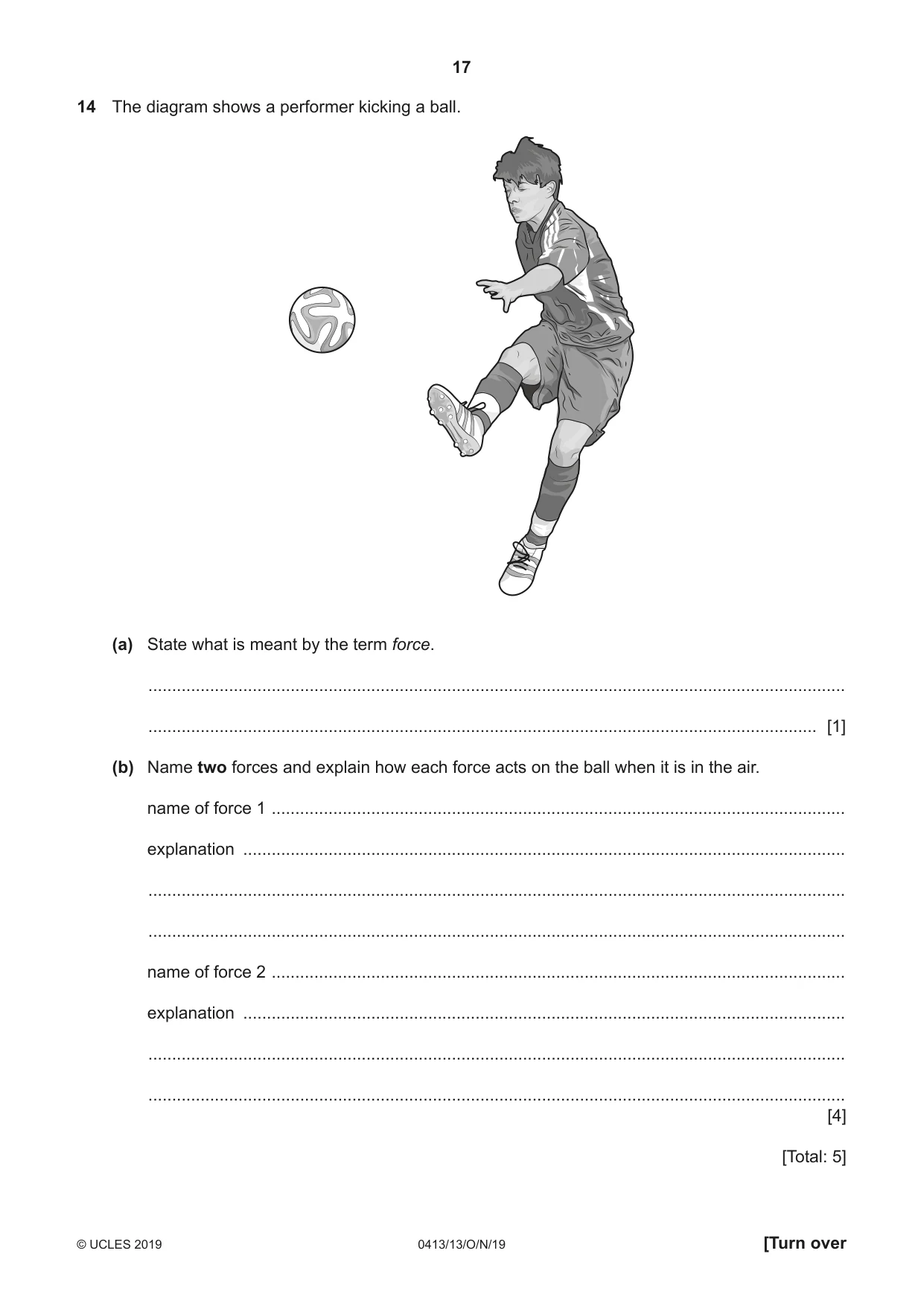 Cambridge IGCSE Physical Education 0413 2019 Oct/Nov Paper 1 · Variant 3 question paper, page 17 of 20