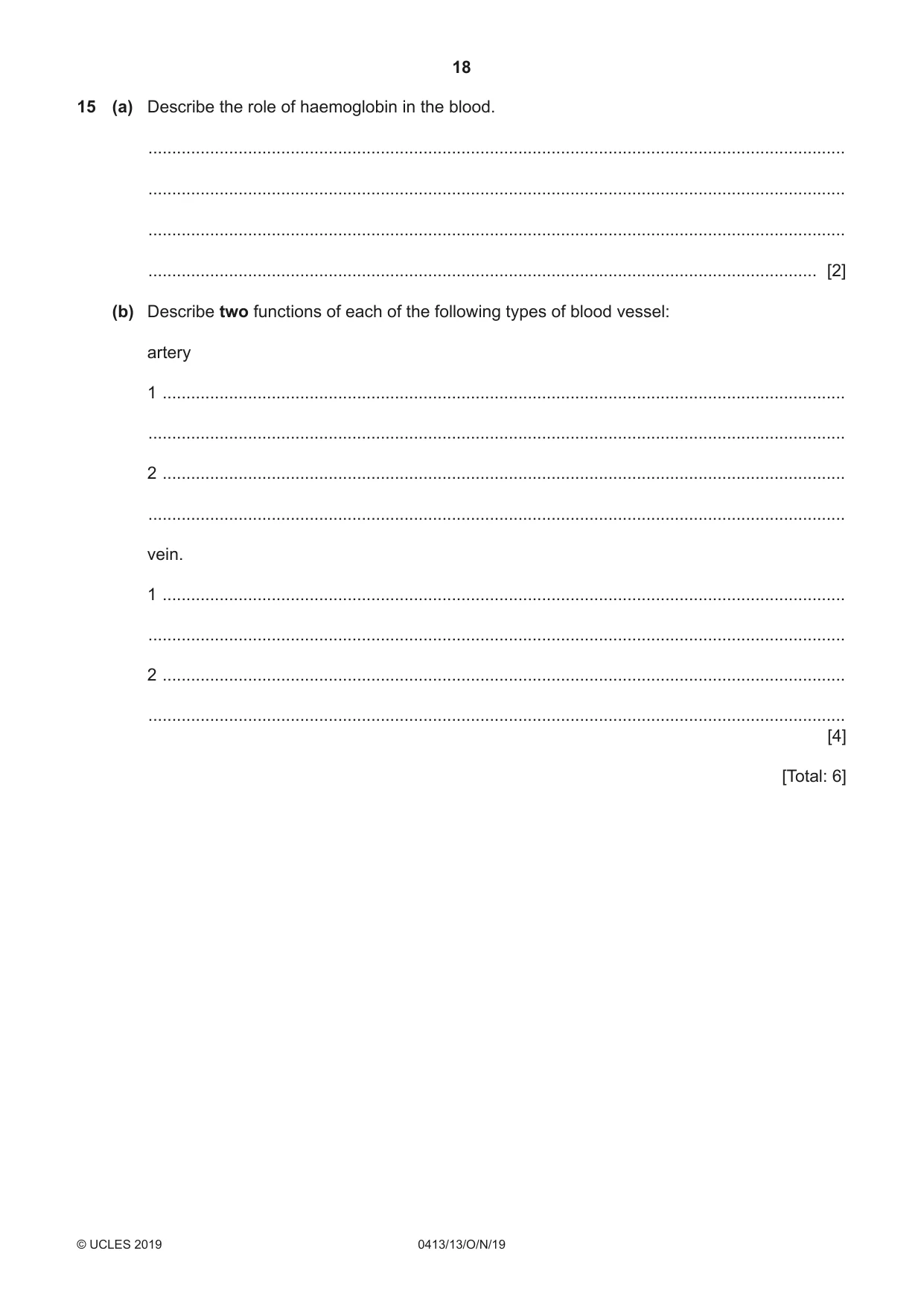 Cambridge IGCSE Physical Education 0413 2019 Oct/Nov Paper 1 · Variant 3 question paper, page 18 of 20