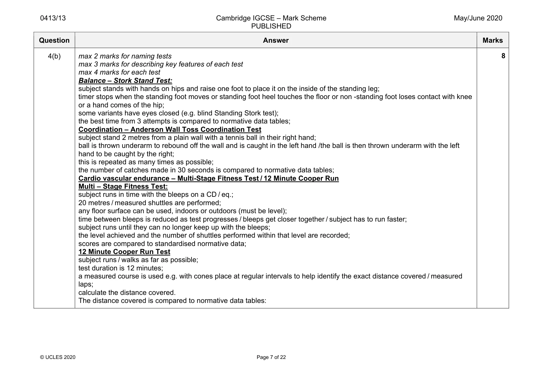 Mark scheme, page 7 of 22