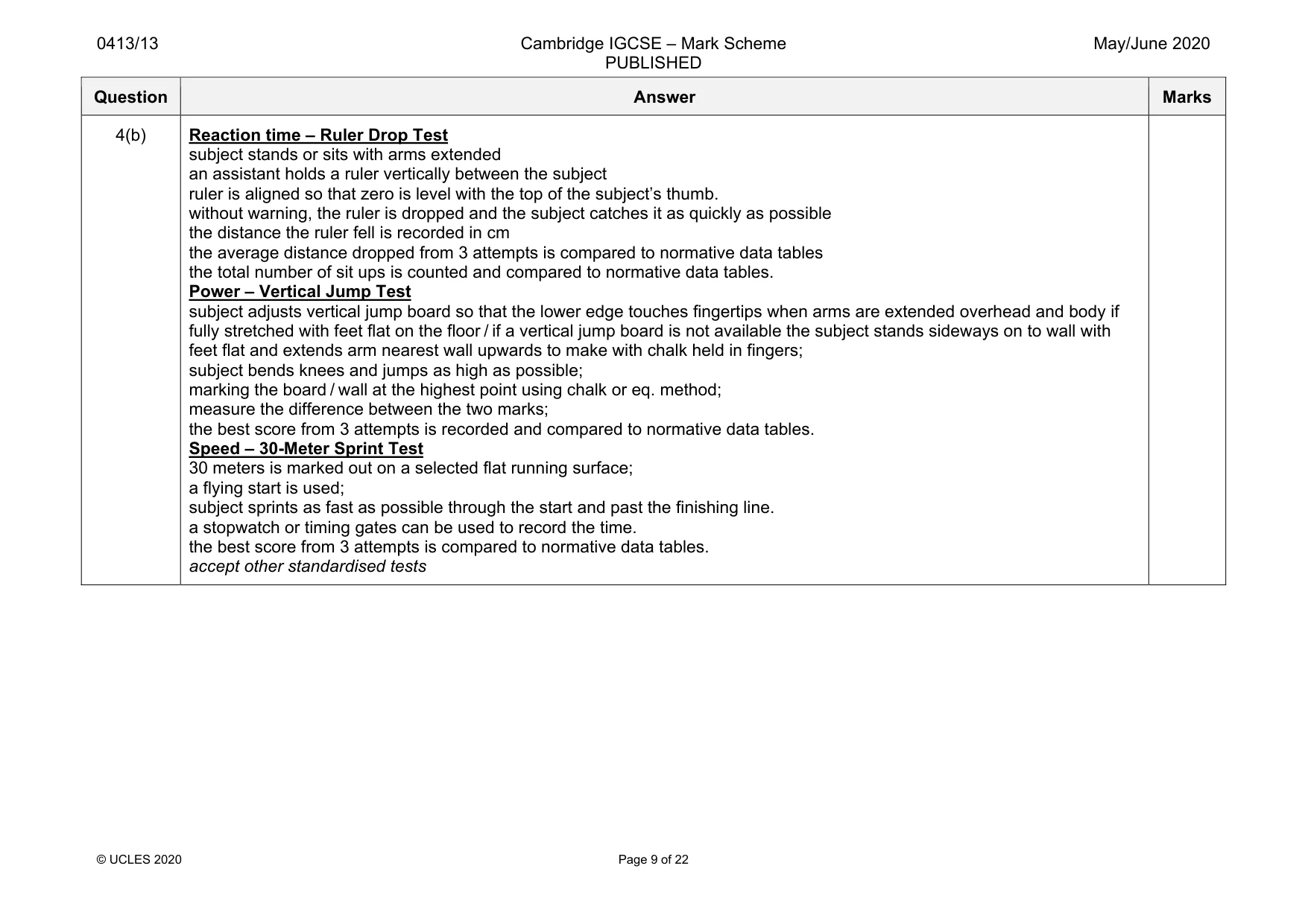 Mark scheme, page 9 of 22