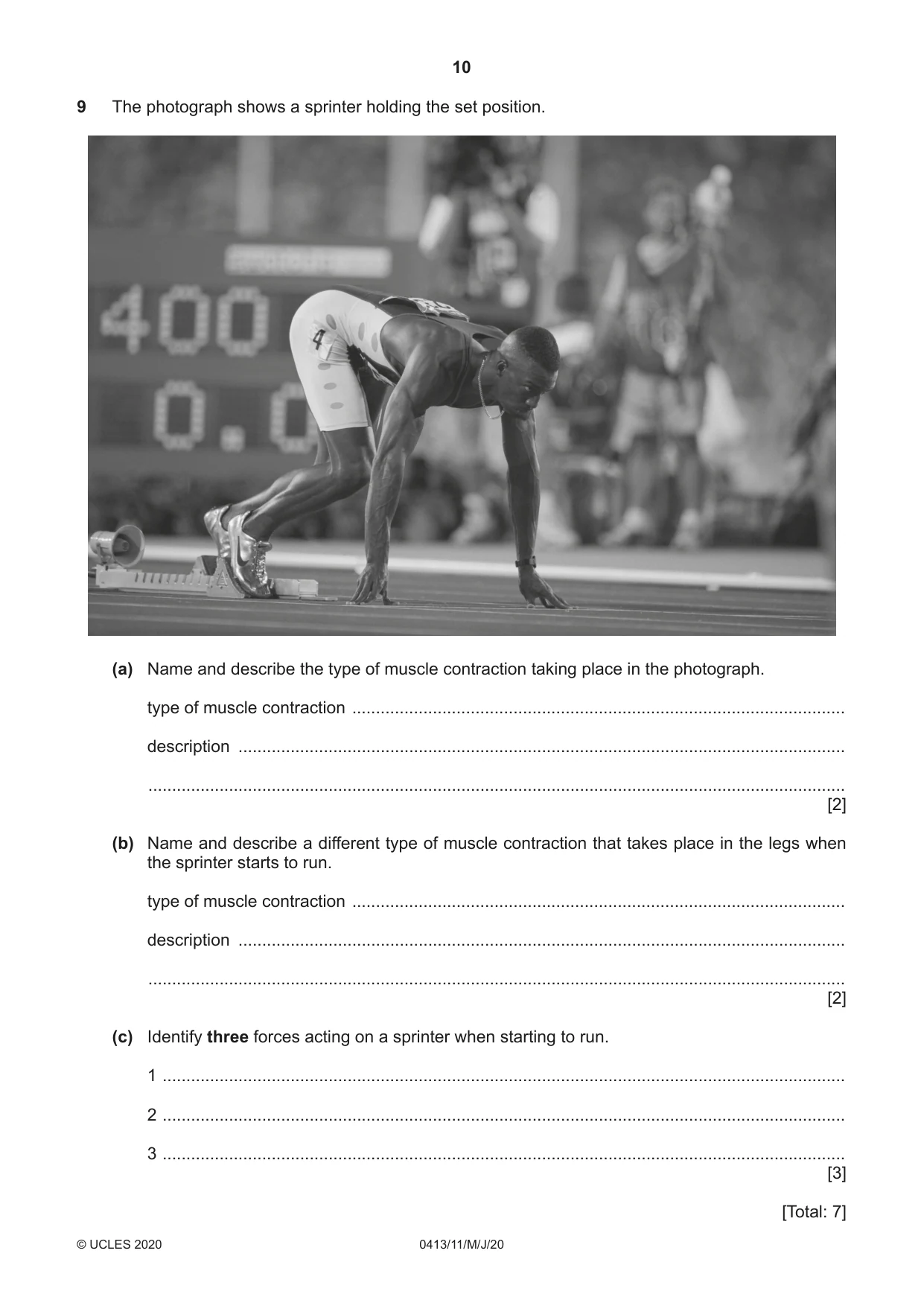 Cambridge IGCSE Physical Education 0413 2020 May/June Paper 1 · Variant 1 question paper, page 10 of 20