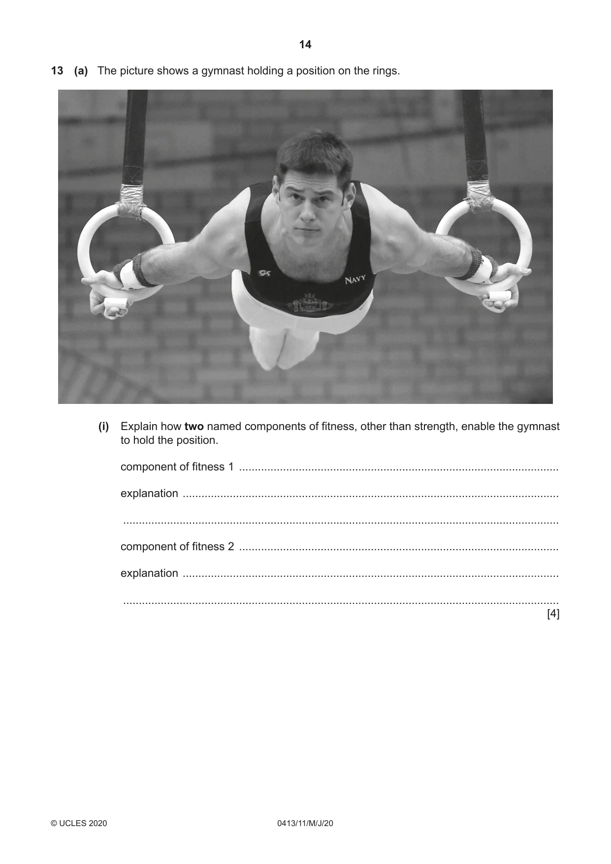 Cambridge IGCSE Physical Education 0413 2020 May/June Paper 1 · Variant 1 question paper, page 14 of 20