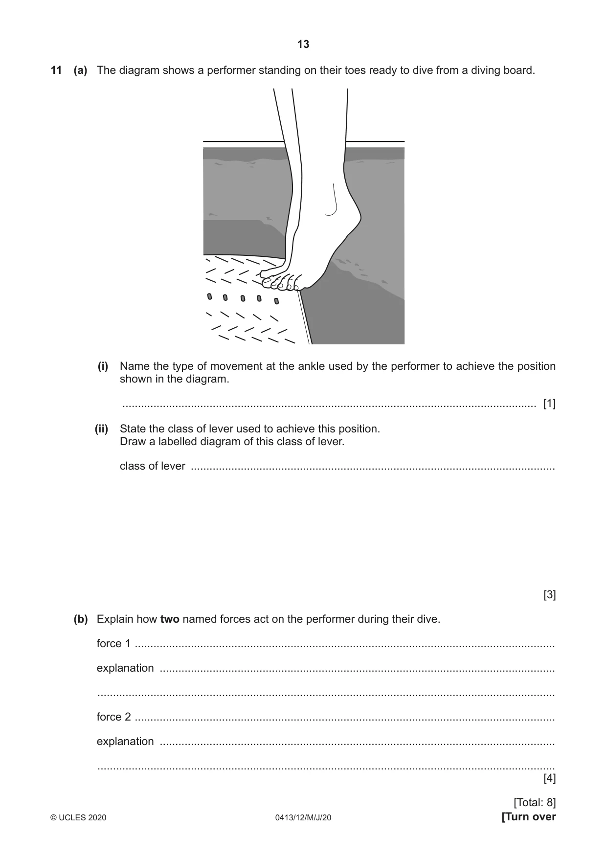 Cambridge IGCSE Physical Education 0413 2020 May/June Paper 1 · Variant 2 question paper, page 13 of 16