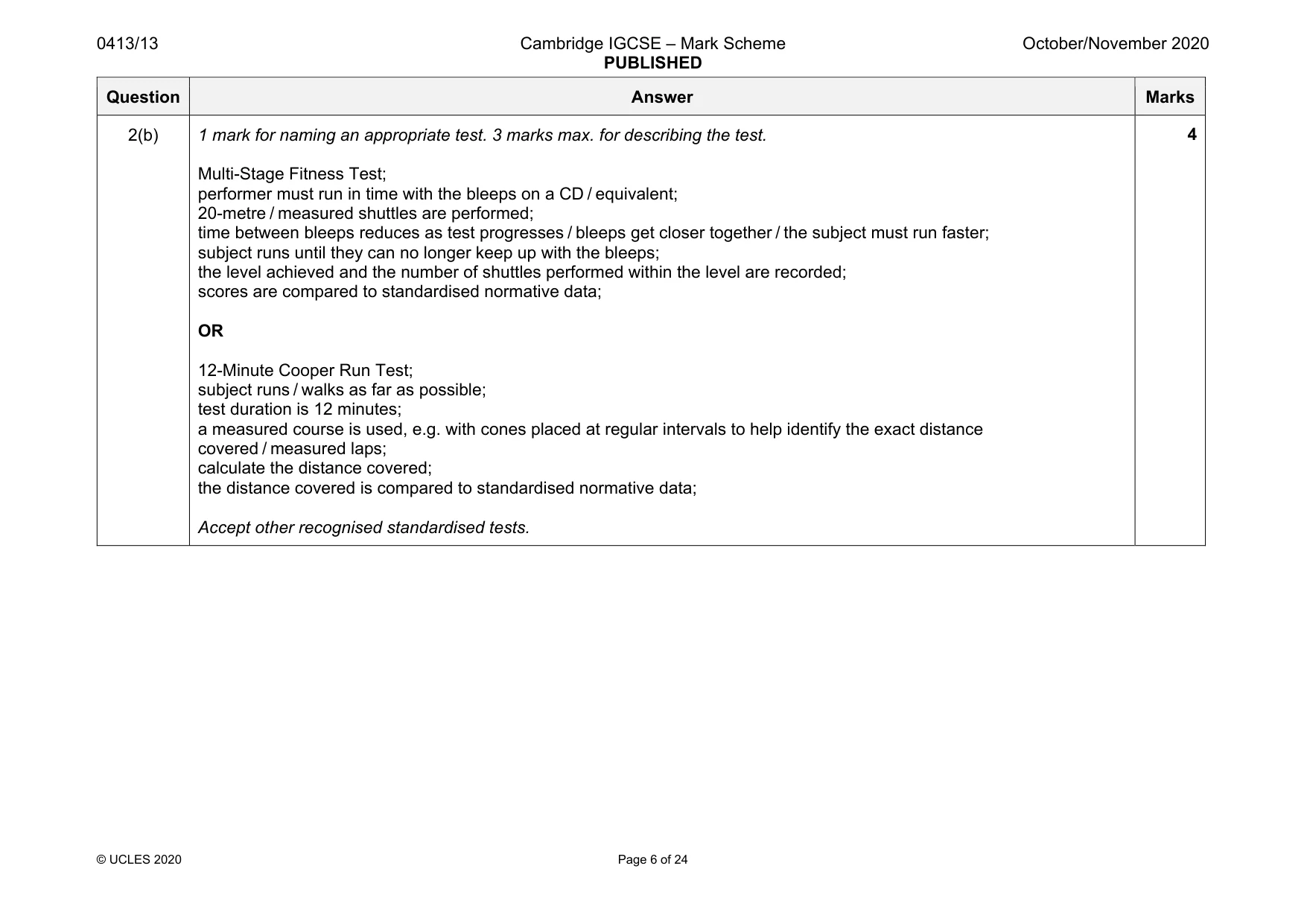 Mark scheme, page 6 of 24