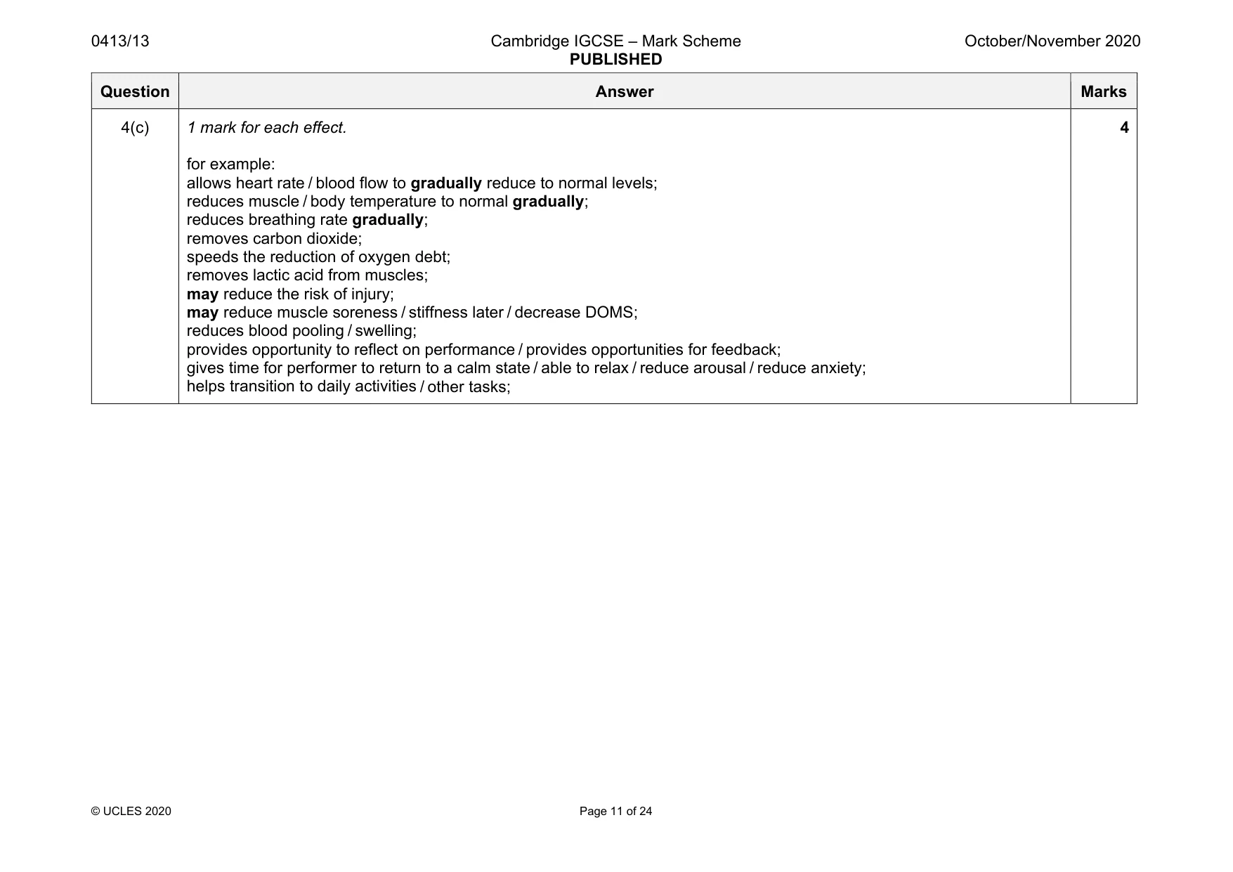 Mark scheme, page 11 of 24