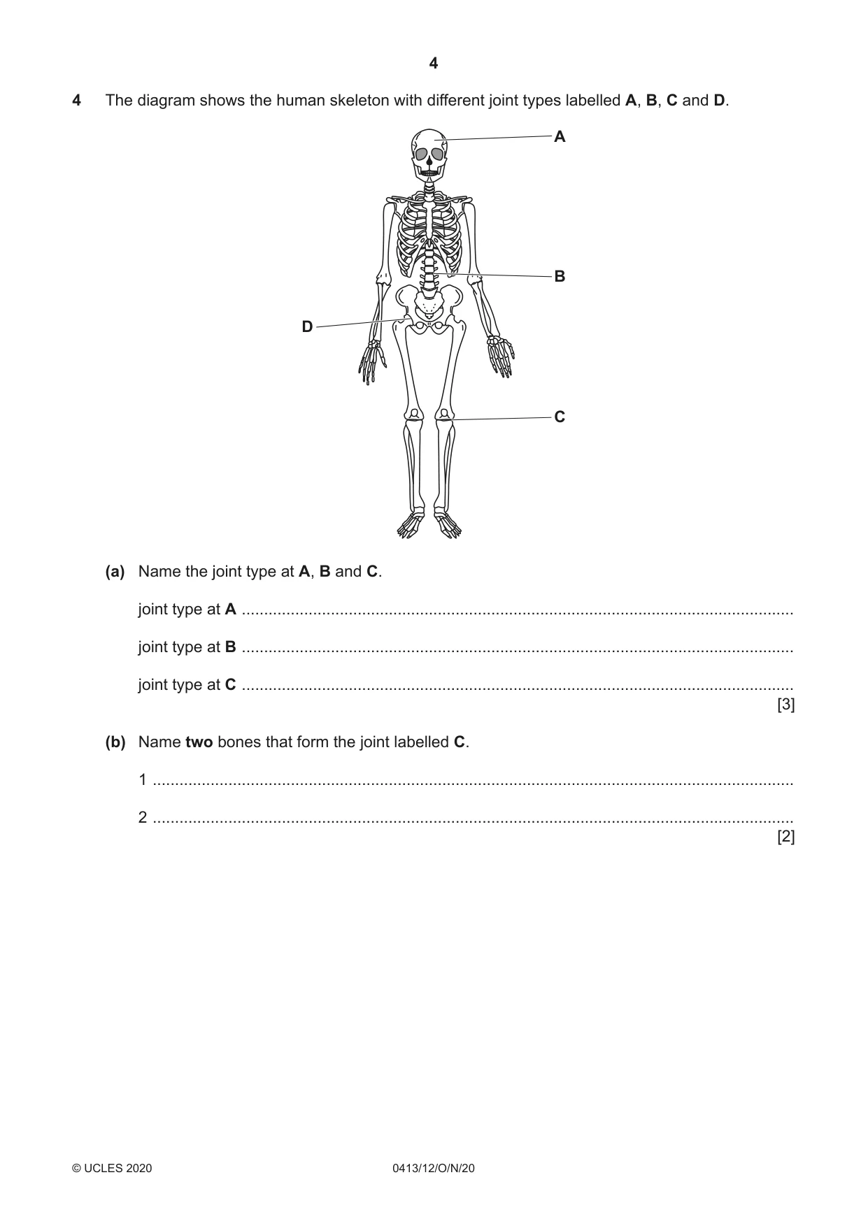 Cambridge IGCSE Physical Education 0413 2020 Oct/Nov Paper 1 · Variant 2 question paper, page 4 of 16