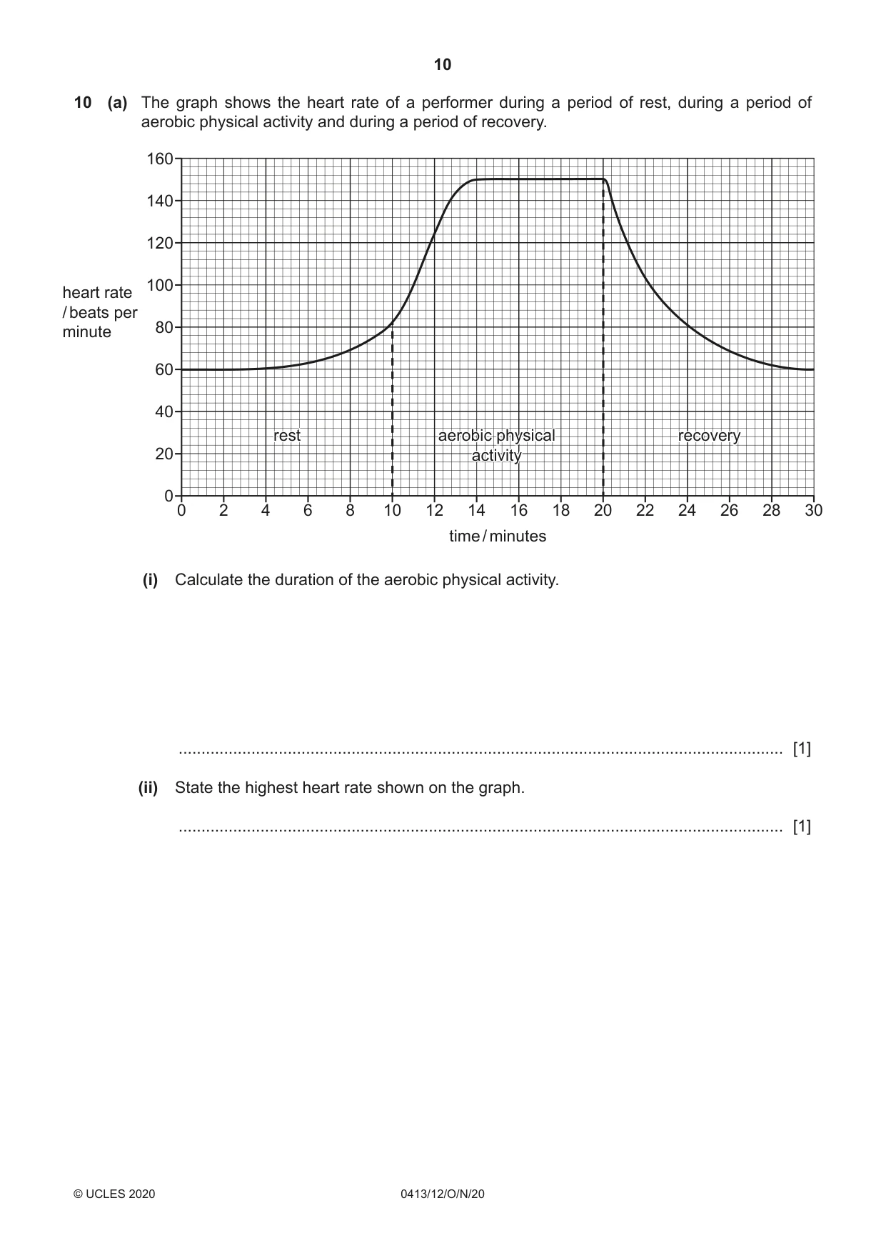 Cambridge IGCSE Physical Education 0413 2020 Oct/Nov Paper 1 · Variant 2 question paper, page 10 of 16