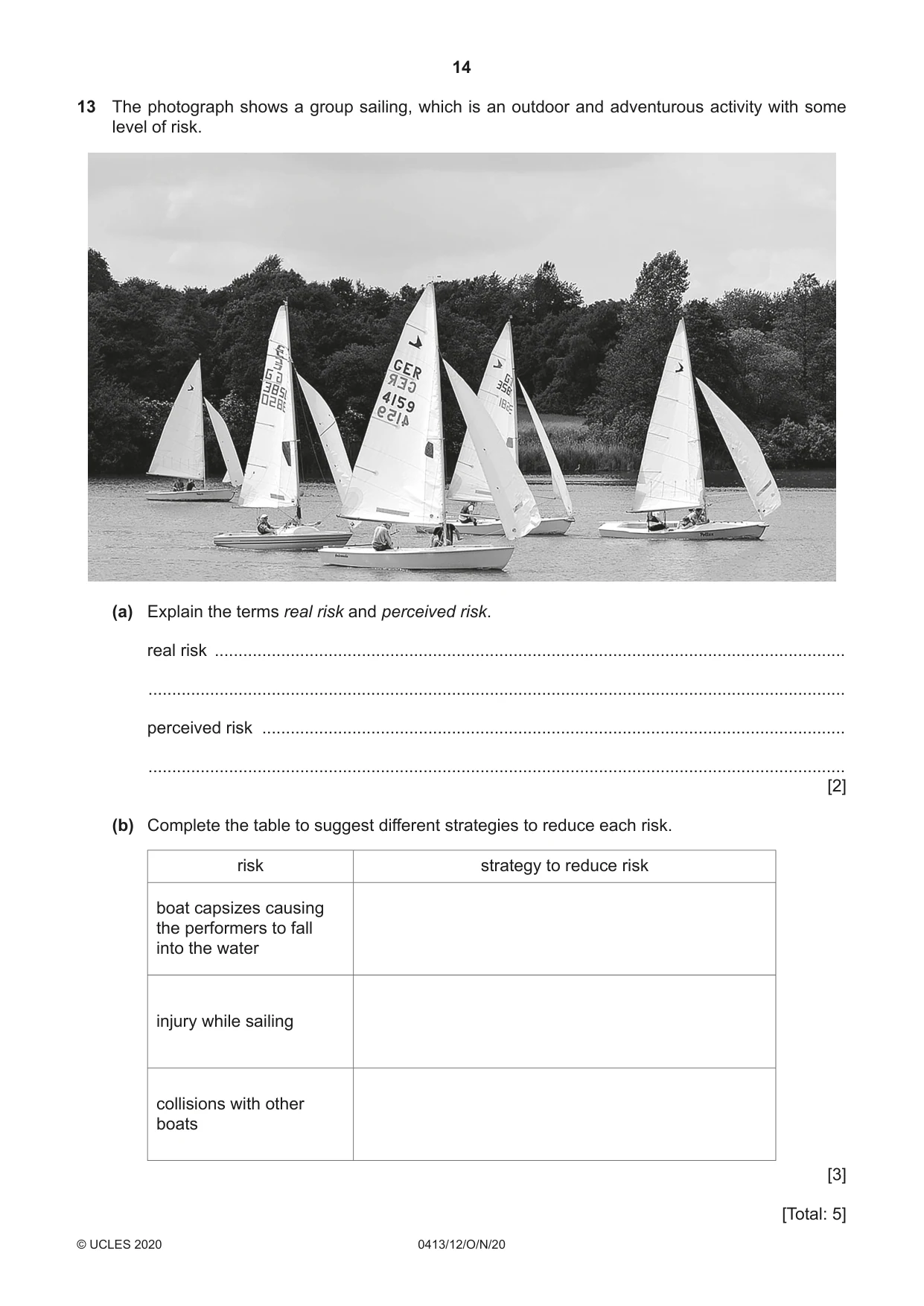 Cambridge IGCSE Physical Education 0413 2020 Oct/Nov Paper 1 · Variant 2 question paper, page 14 of 16