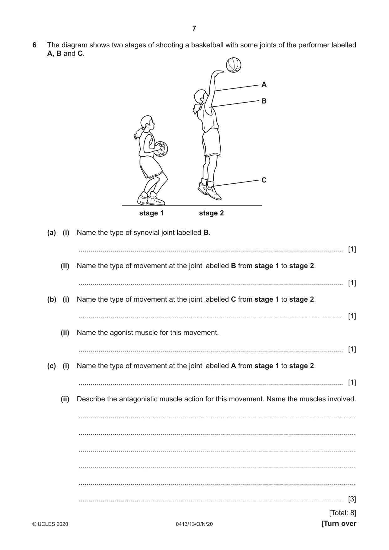 Cambridge IGCSE Physical Education 0413 2020 Oct/Nov Paper 1 · Variant 3 question paper, page 7 of 16