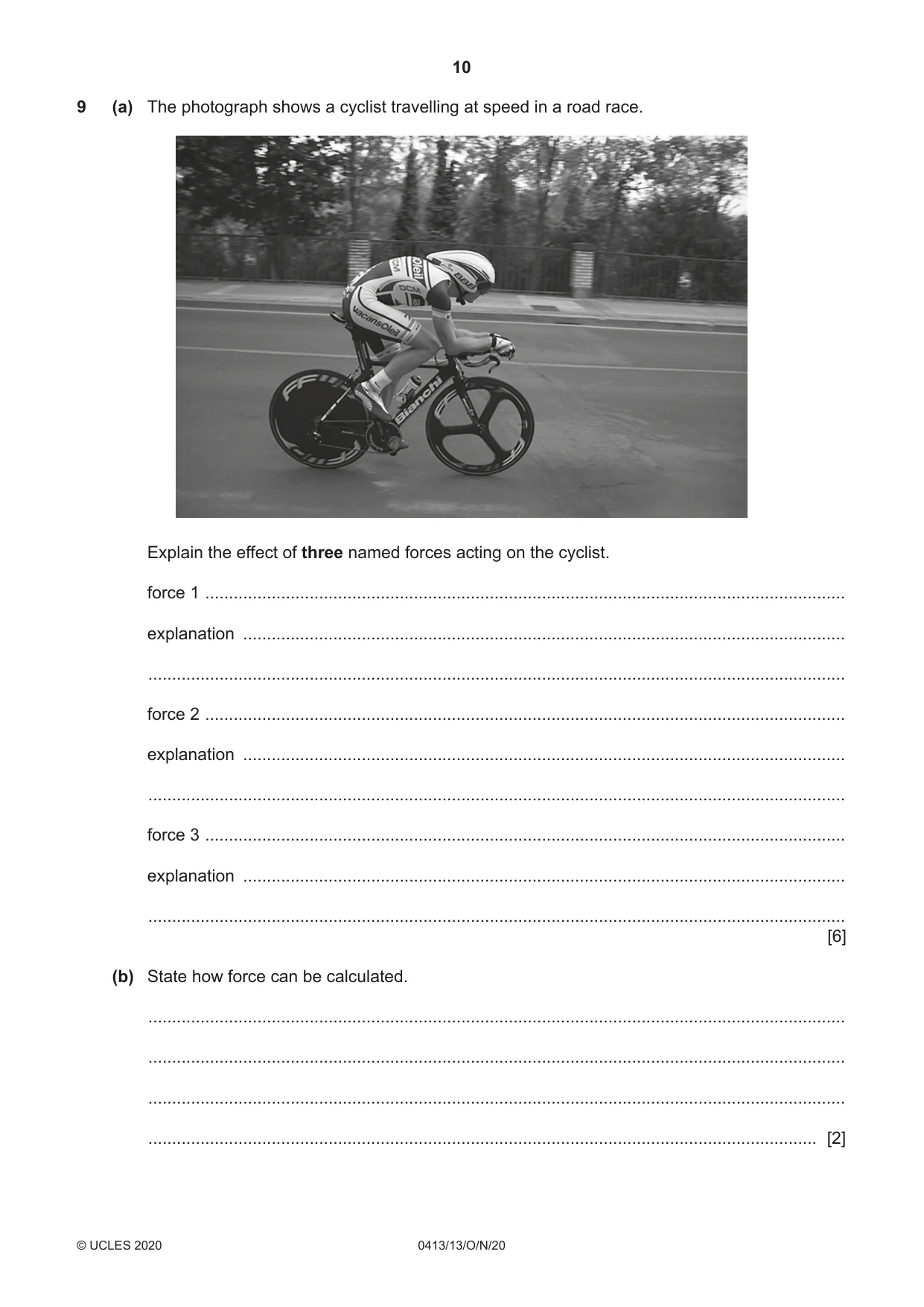 Cambridge IGCSE Physical Education 0413 2020 Oct/Nov Paper 1 · Variant 3 question paper, page 10 of 16