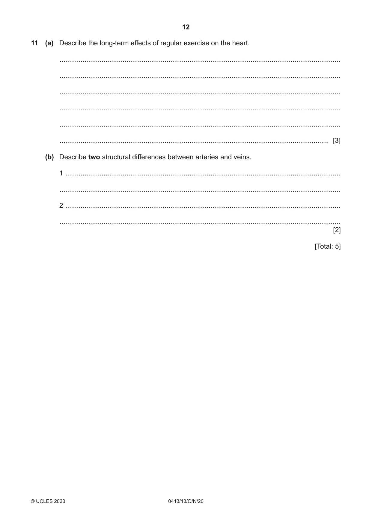Cambridge IGCSE Physical Education 0413 2020 Oct/Nov Paper 1 · Variant 3 question paper, page 12 of 16