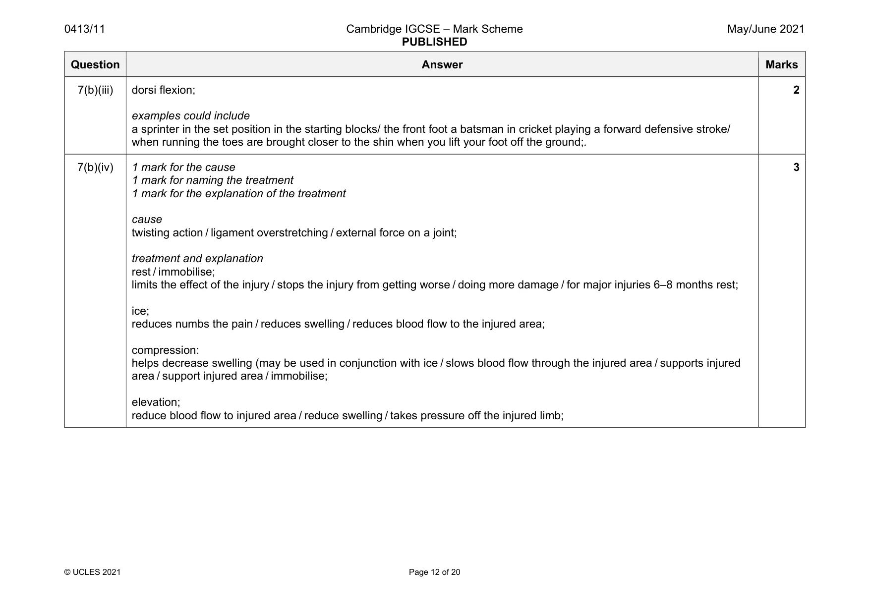 Mark scheme, page 12 of 20