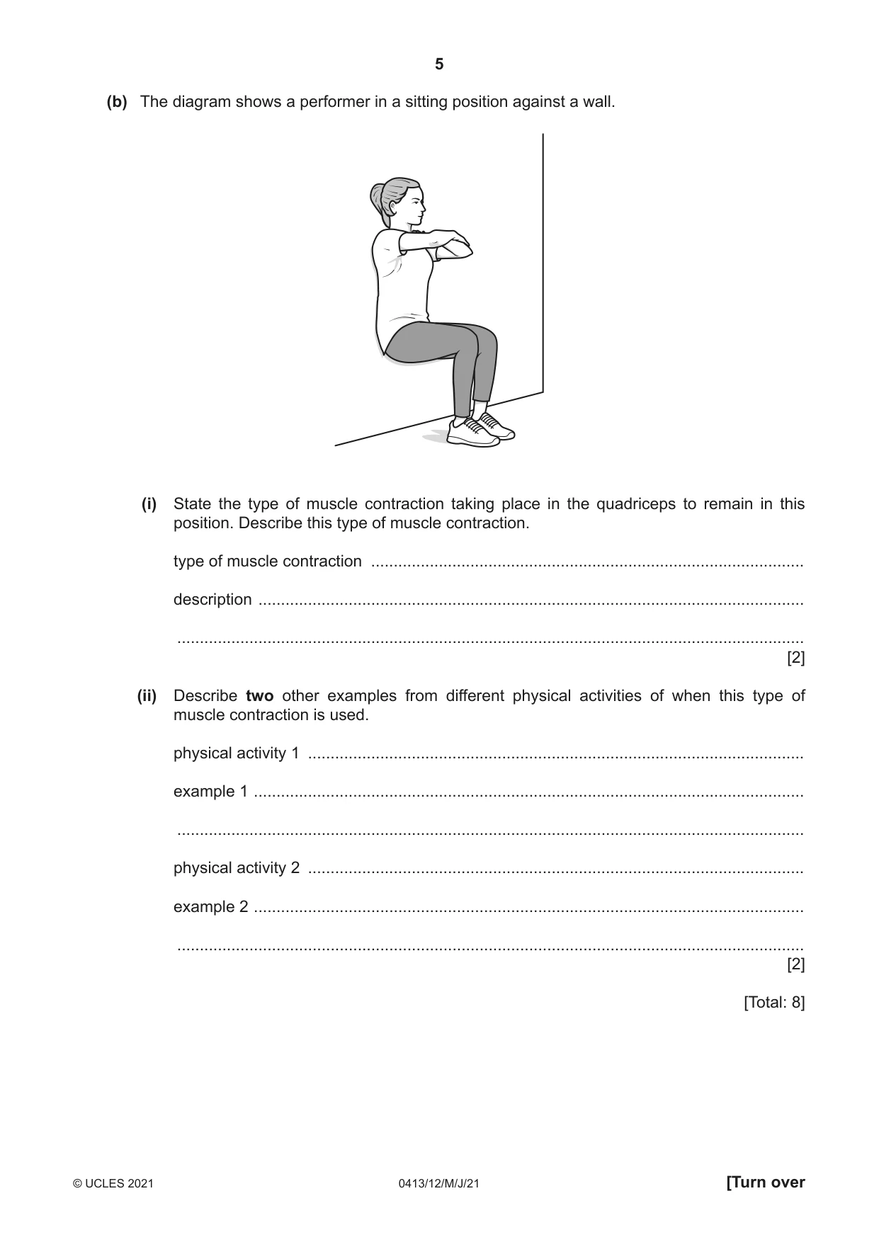 Cambridge IGCSE Physical Education 0413 2021 May/June Paper 1 · Variant 2 question paper, page 5 of 16