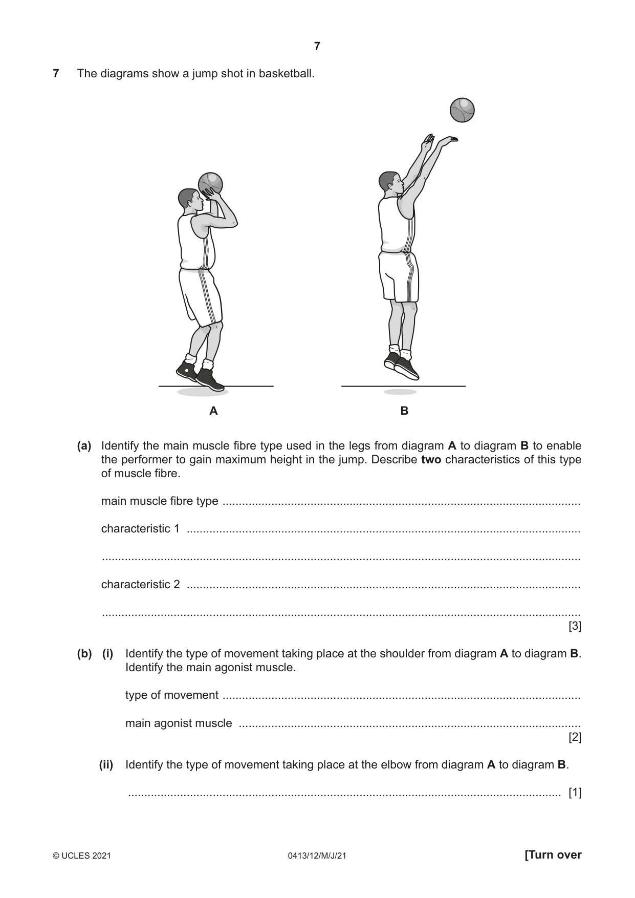 Cambridge IGCSE Physical Education 0413 2021 May/June Paper 1 · Variant 2 question paper, page 7 of 16