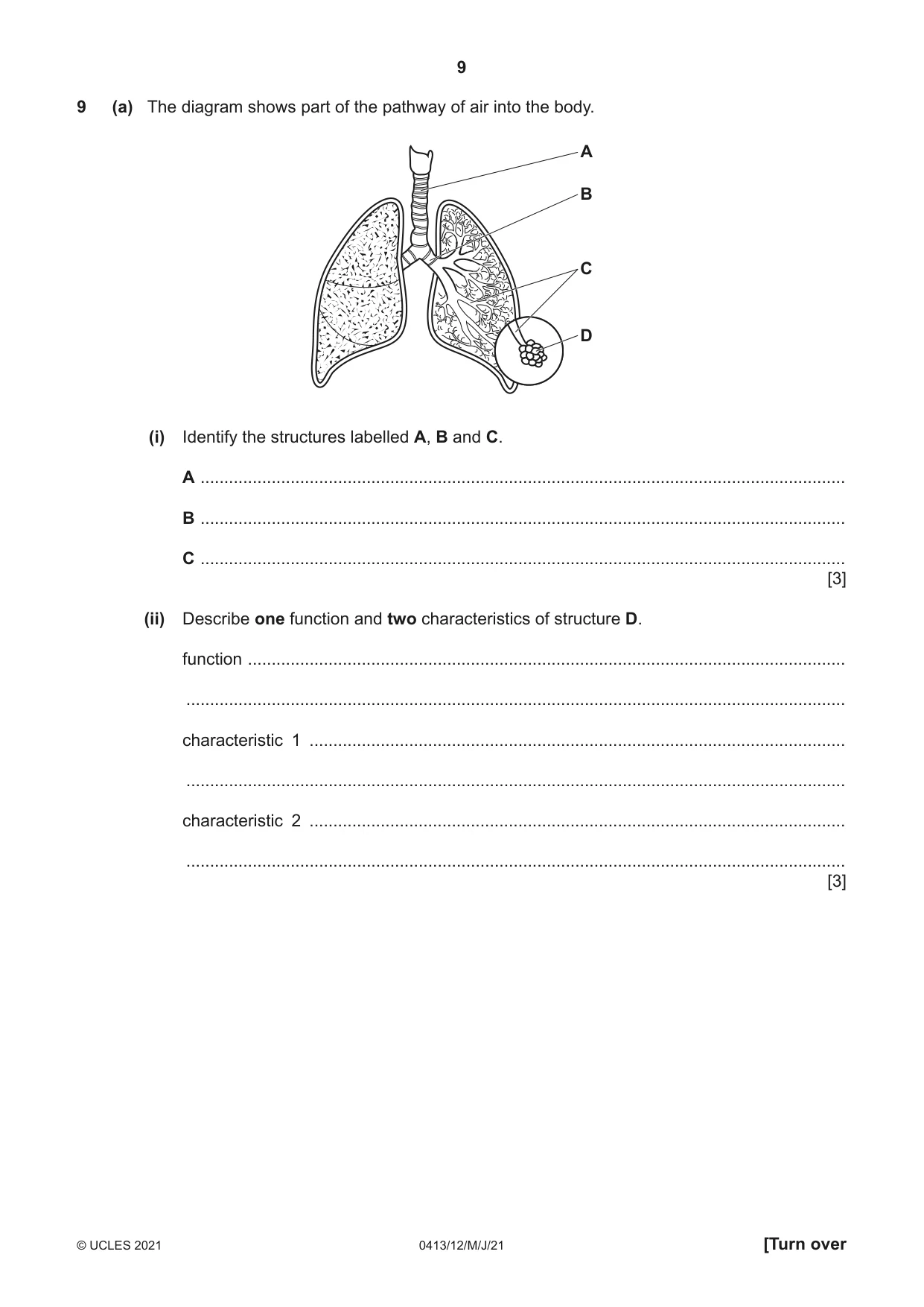 Cambridge IGCSE Physical Education 0413 2021 May/June Paper 1 · Variant 2 question paper, page 9 of 16