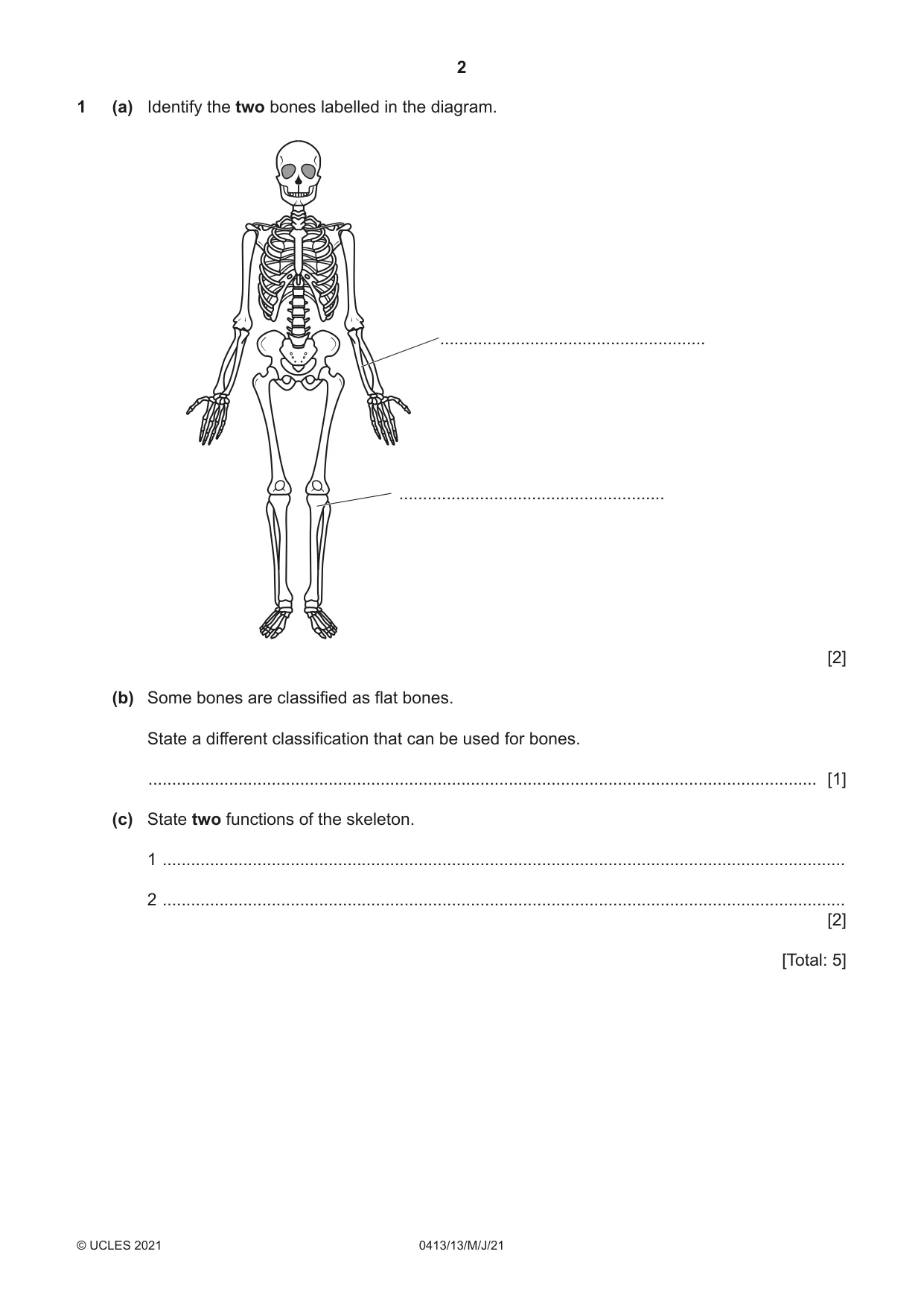 Cambridge IGCSE Physical Education 0413 2021 May/June Paper 1 · Variant 3 question paper, page 2 of 16