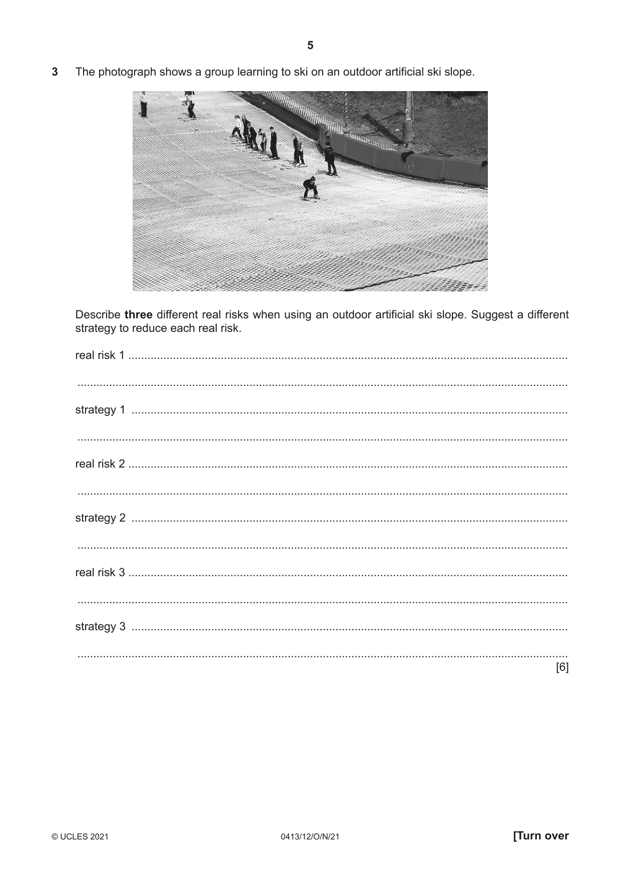Cambridge IGCSE Physical Education 0413 2021 Oct/Nov Paper 1 · Variant 2 question paper, page 5 of 16
