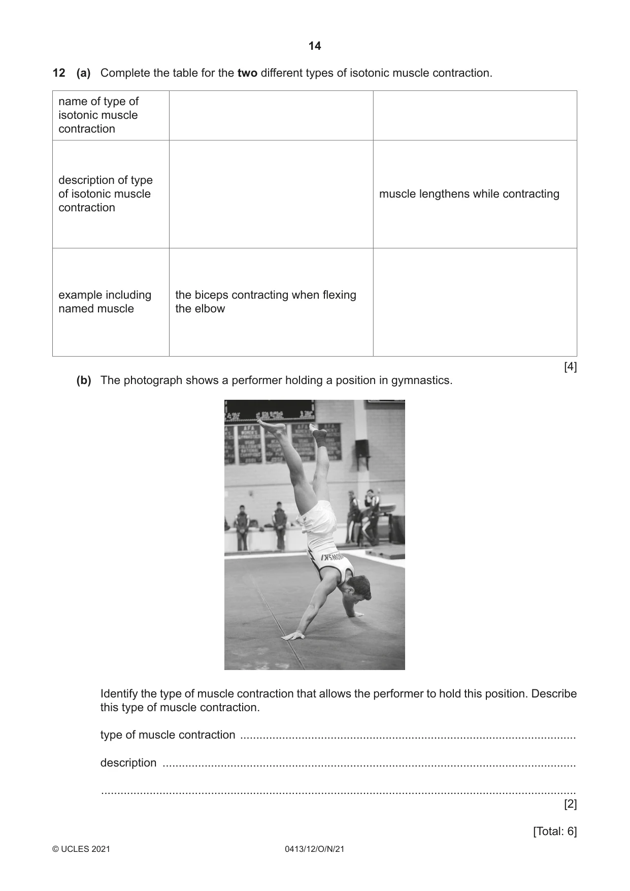 Cambridge IGCSE Physical Education 0413 2021 Oct/Nov Paper 1 · Variant 2 question paper, page 14 of 16