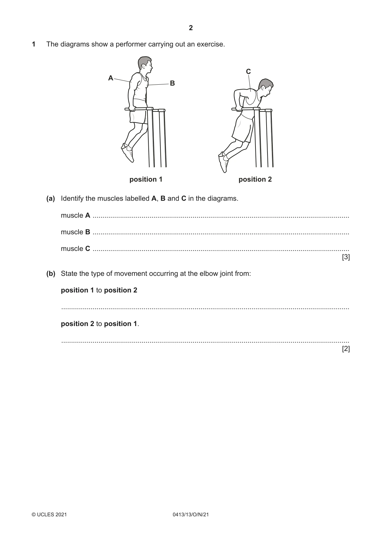 Cambridge IGCSE Physical Education 0413 2021 Oct/Nov Paper 1 · Variant 3 question paper, page 2 of 16