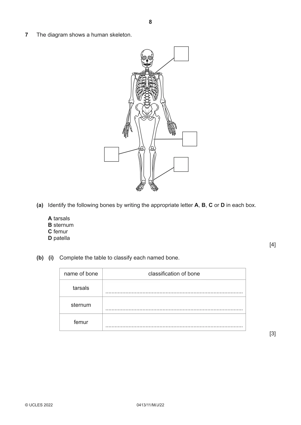Cambridge IGCSE Physical Education 0413 2022 May/June Paper 1 · Variant 1 question paper, page 8 of 16