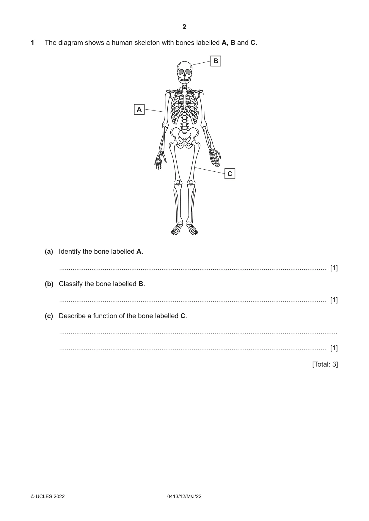 Cambridge IGCSE Physical Education 0413 2022 May/June Paper 1 · Variant 2 question paper, page 2 of 20