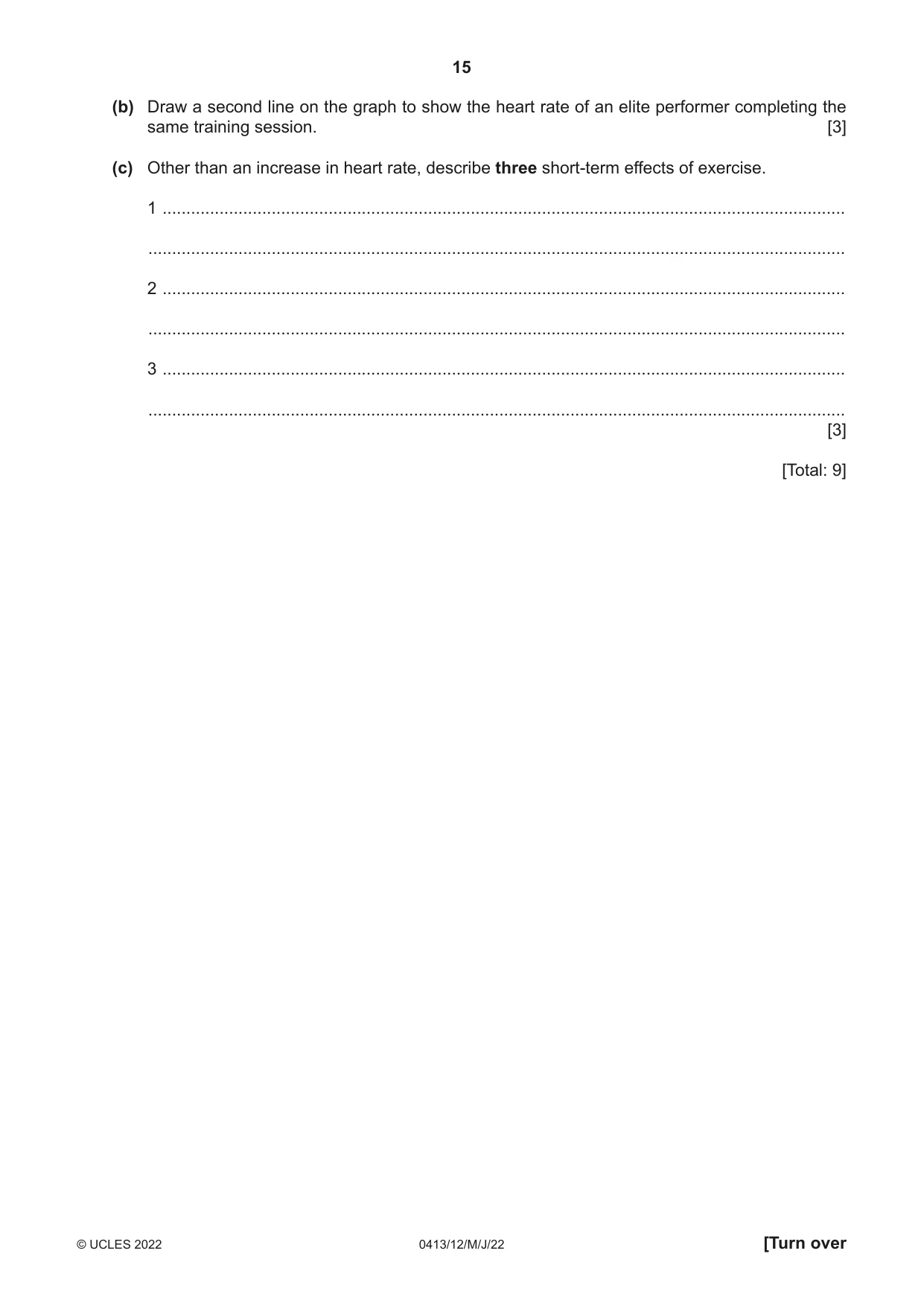 Cambridge IGCSE Physical Education 0413 2022 May/June Paper 1 · Variant 2 question paper, page 15 of 20