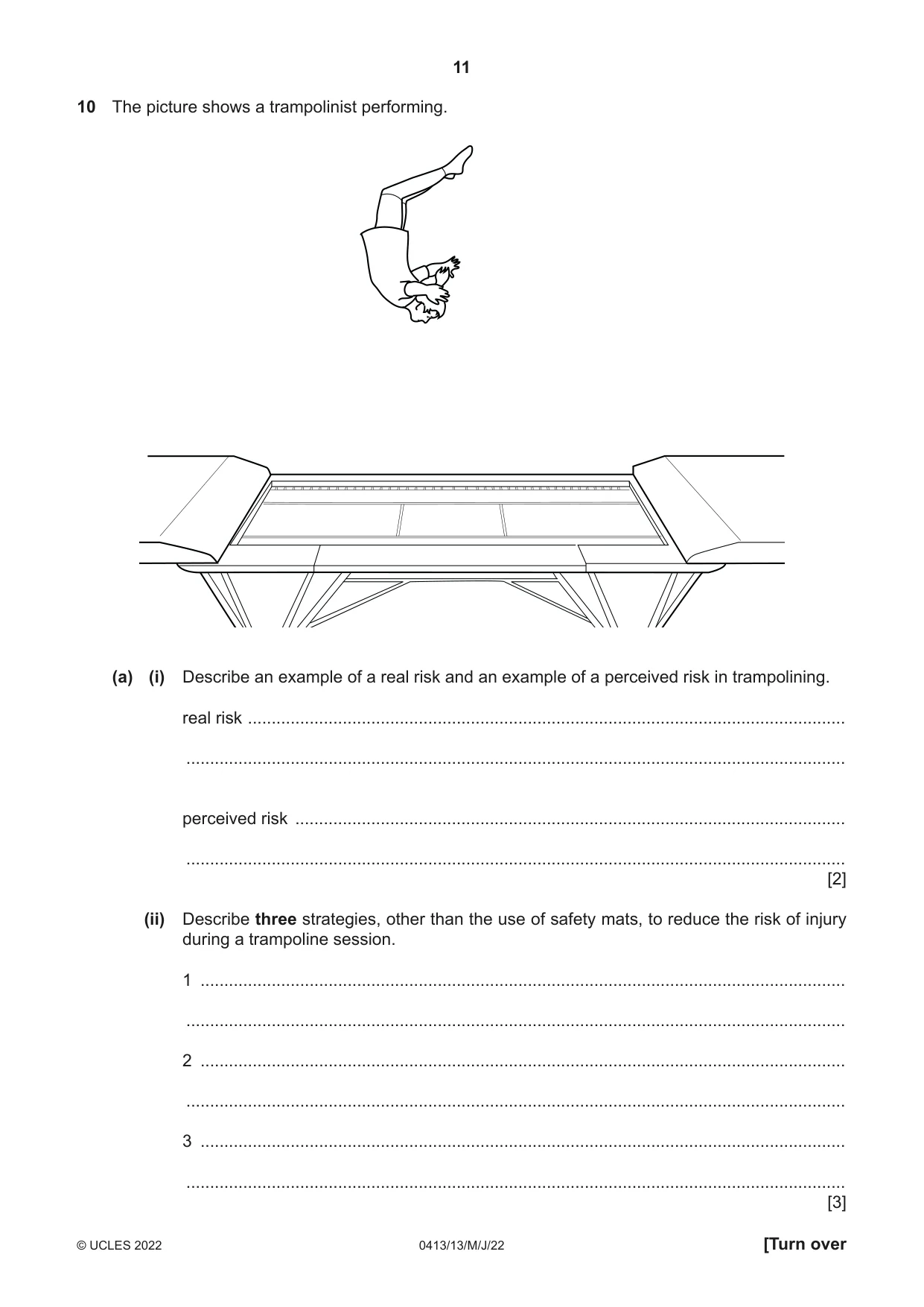 Cambridge IGCSE Physical Education 0413 2022 May/June Paper 1 · Variant 3 question paper, page 11 of 16