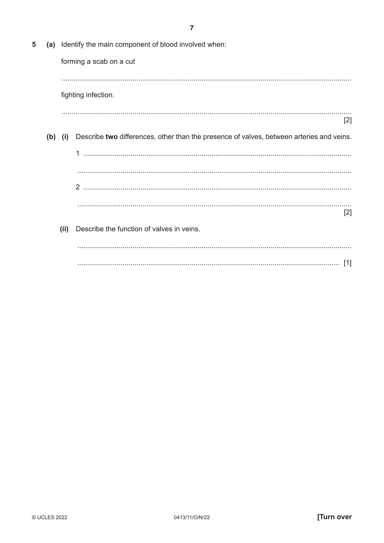 Cambridge IGCSE Physical Education 0413 2022 Oct/Nov Paper 1 · Variant 1 question paper, page 7 of 16