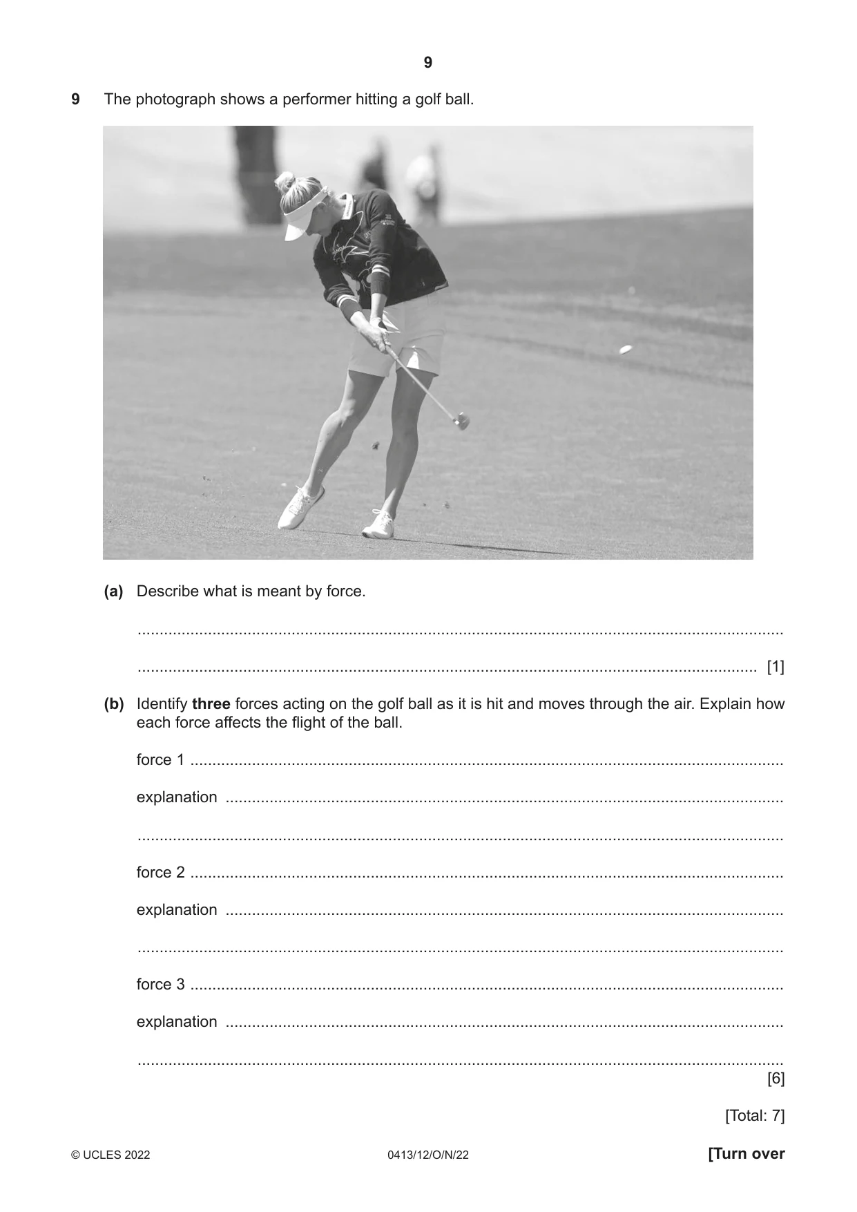 Cambridge IGCSE Physical Education 0413 2022 Oct/Nov Paper 1 · Variant 2 question paper, page 9 of 16