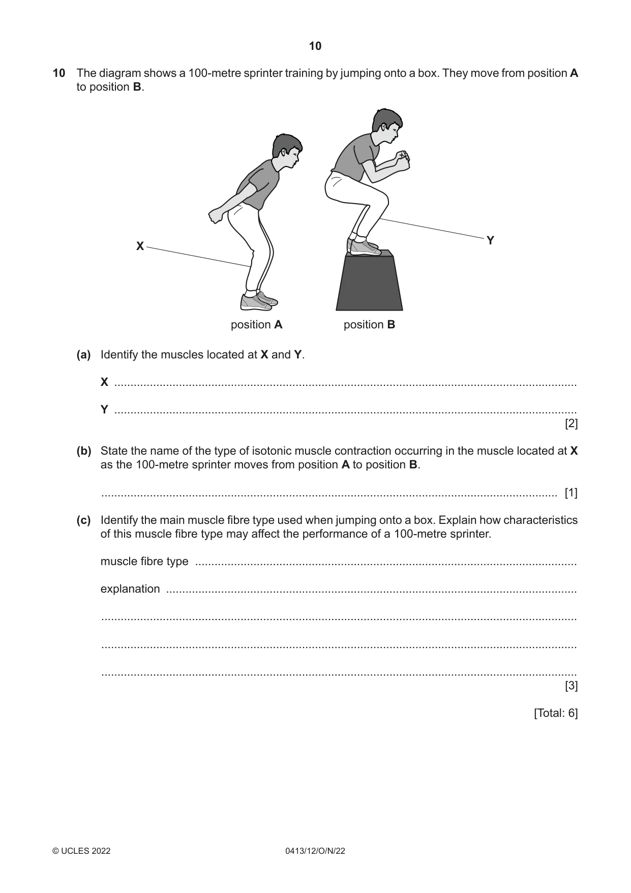 Cambridge IGCSE Physical Education 0413 2022 Oct/Nov Paper 1 · Variant 2 question paper, page 10 of 16