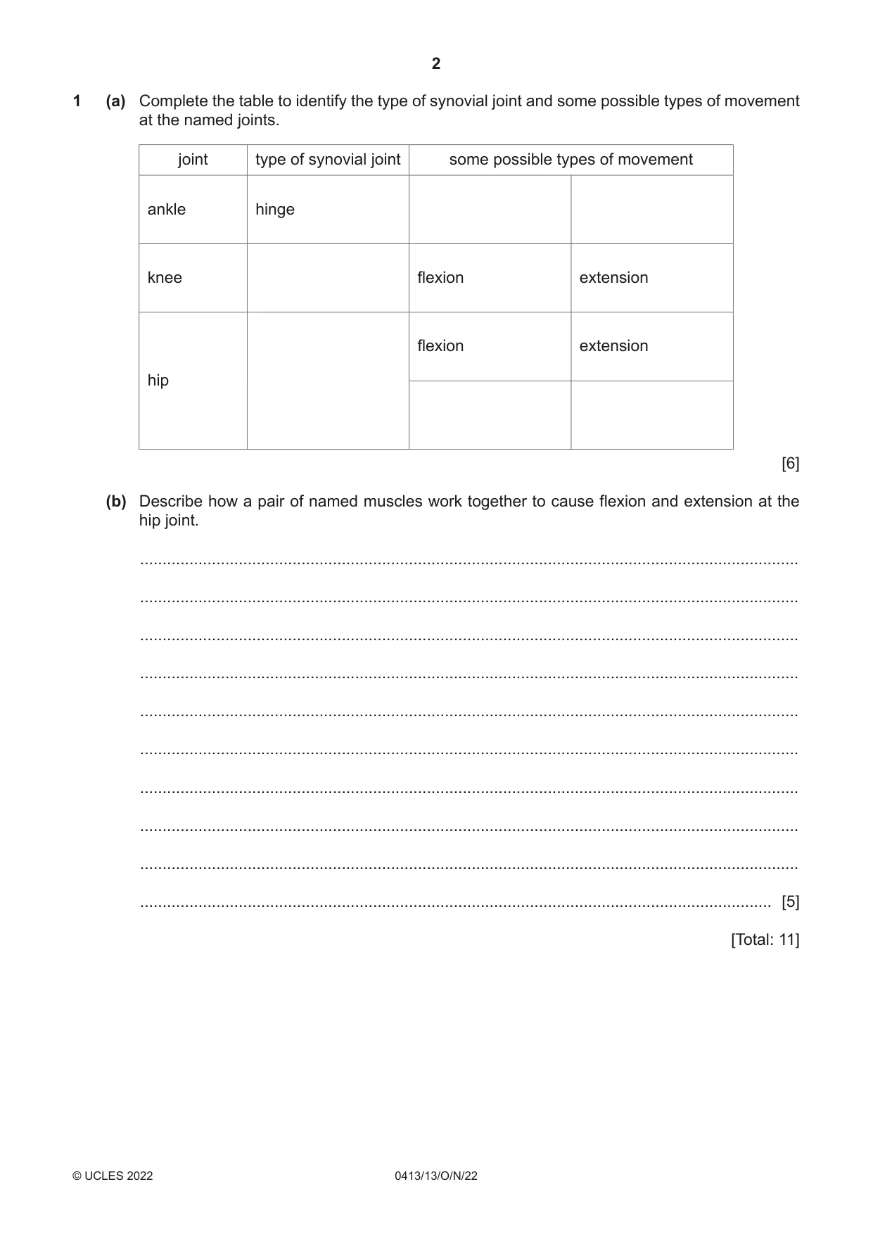 Cambridge IGCSE Physical Education 0413 2022 Oct/Nov Paper 1 · Variant 3 question paper, page 2 of 16