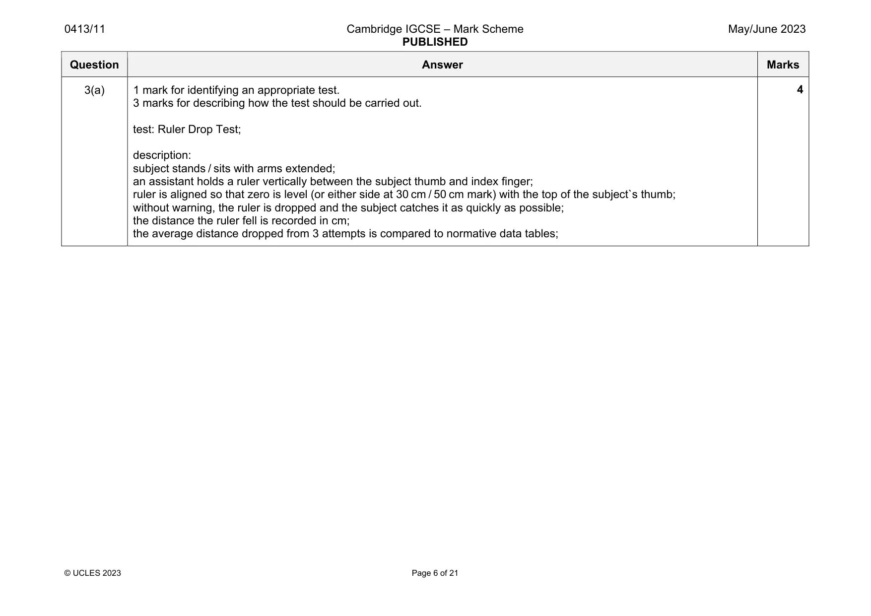 Mark scheme, page 6 of 21