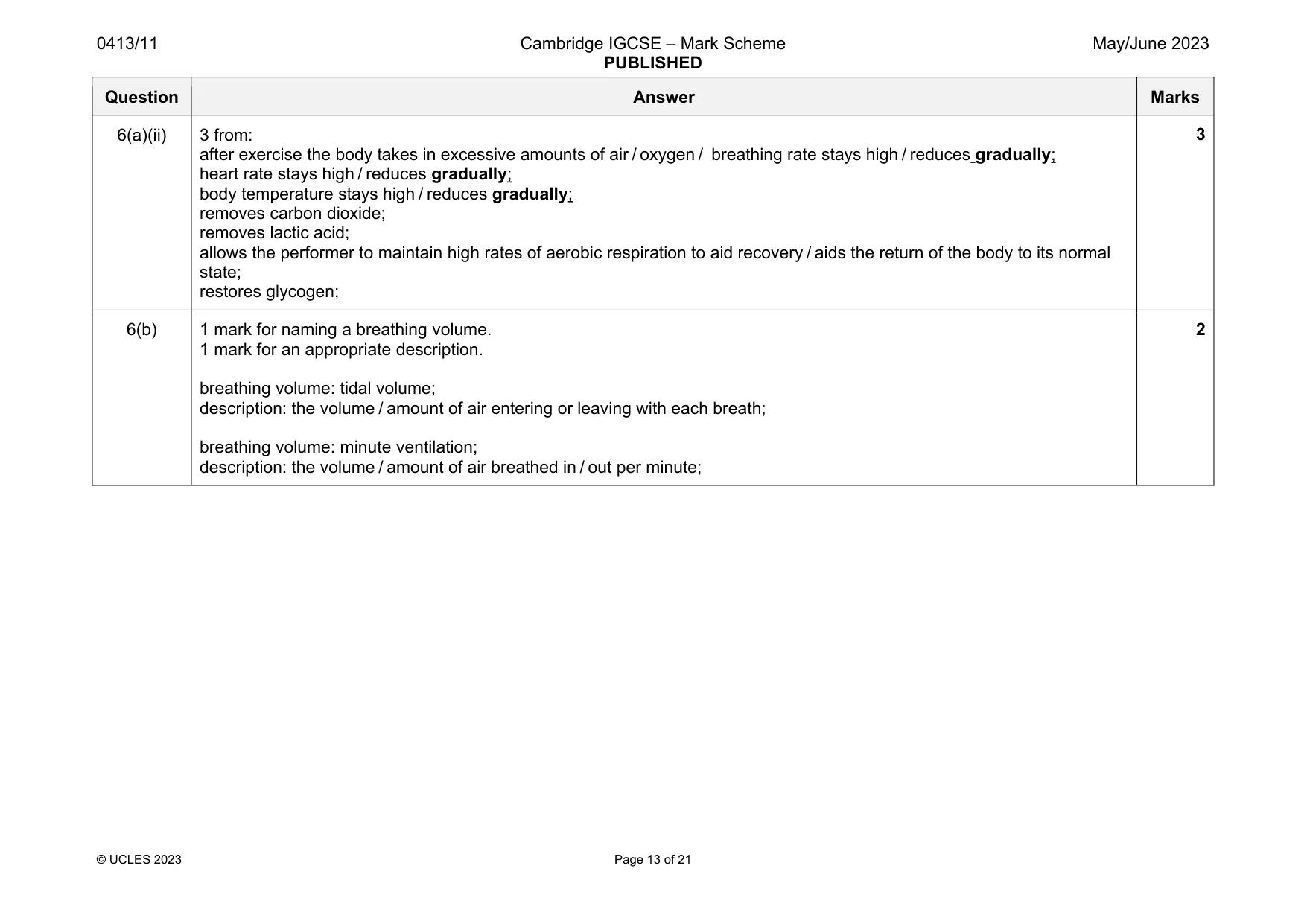 Mark scheme, page 13 of 21