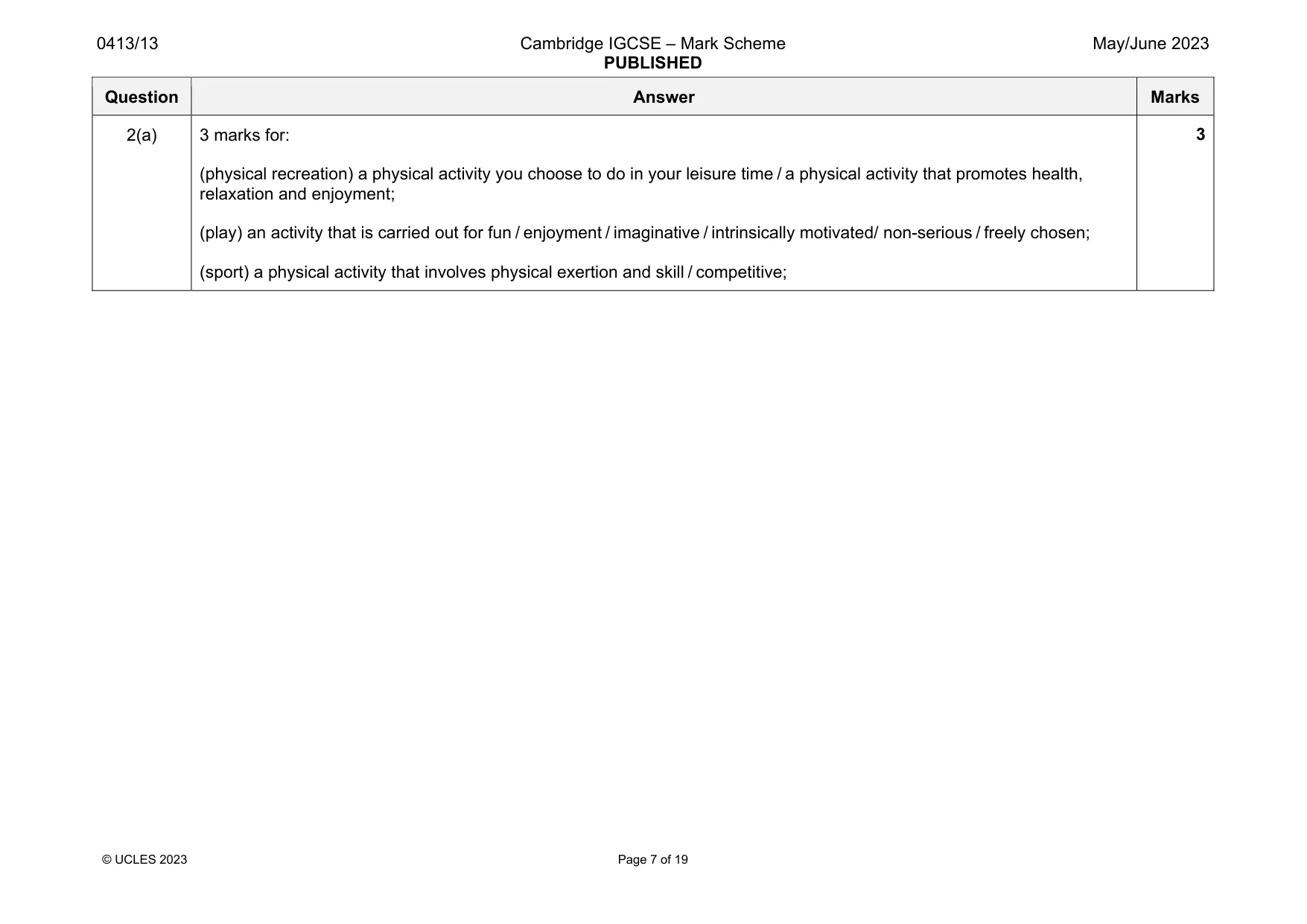 Mark scheme, page 7 of 19