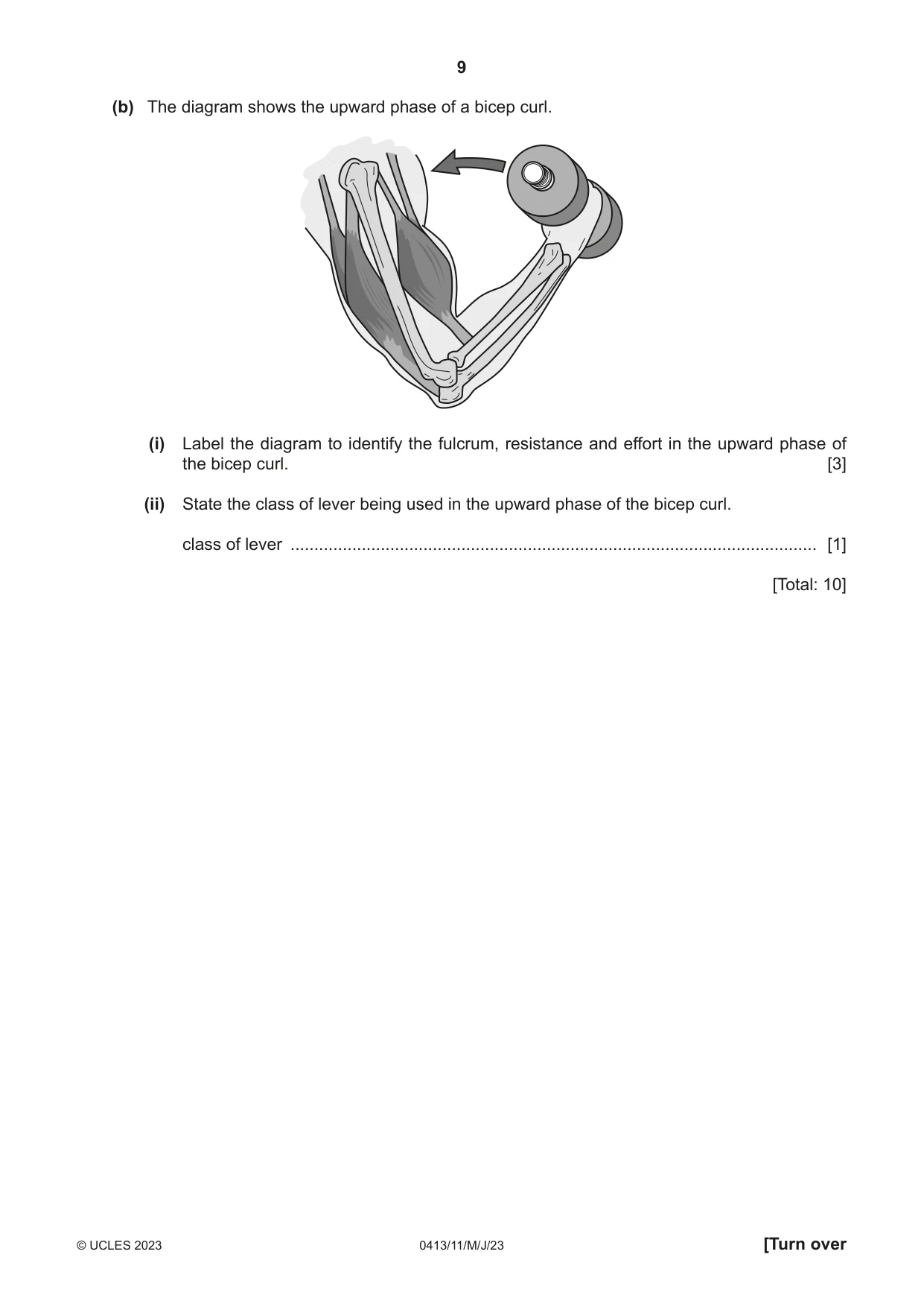 Cambridge IGCSE Physical Education 0413 2023 May/June Paper 1 · Variant 1 question paper, page 9 of 16