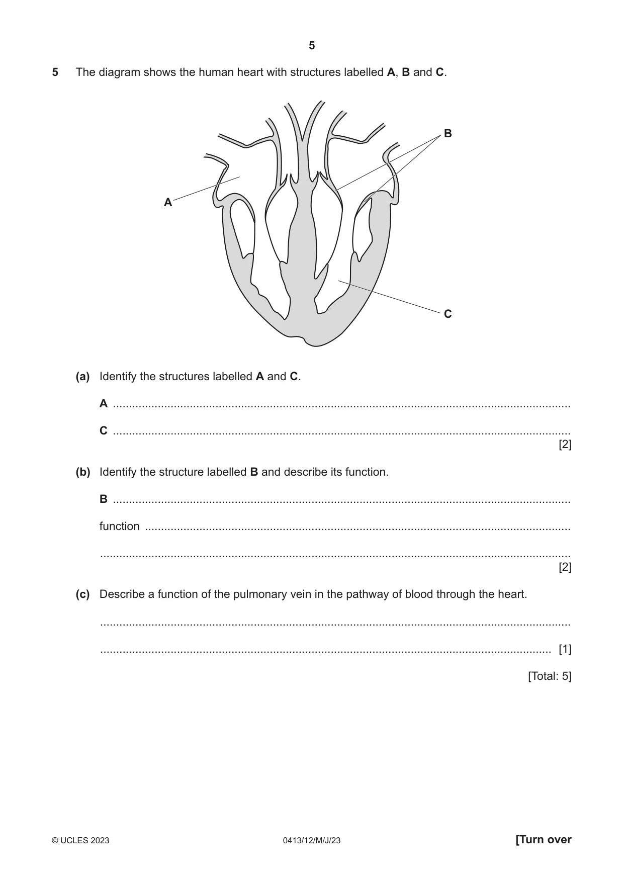 Cambridge IGCSE Physical Education 0413 2023 May/June Paper 1 · Variant 2 question paper, page 5 of 20