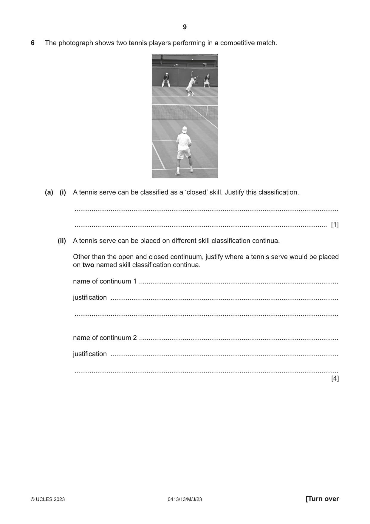 Cambridge IGCSE Physical Education 0413 2023 May/June Paper 1 · Variant 3 question paper, page 9 of 16
